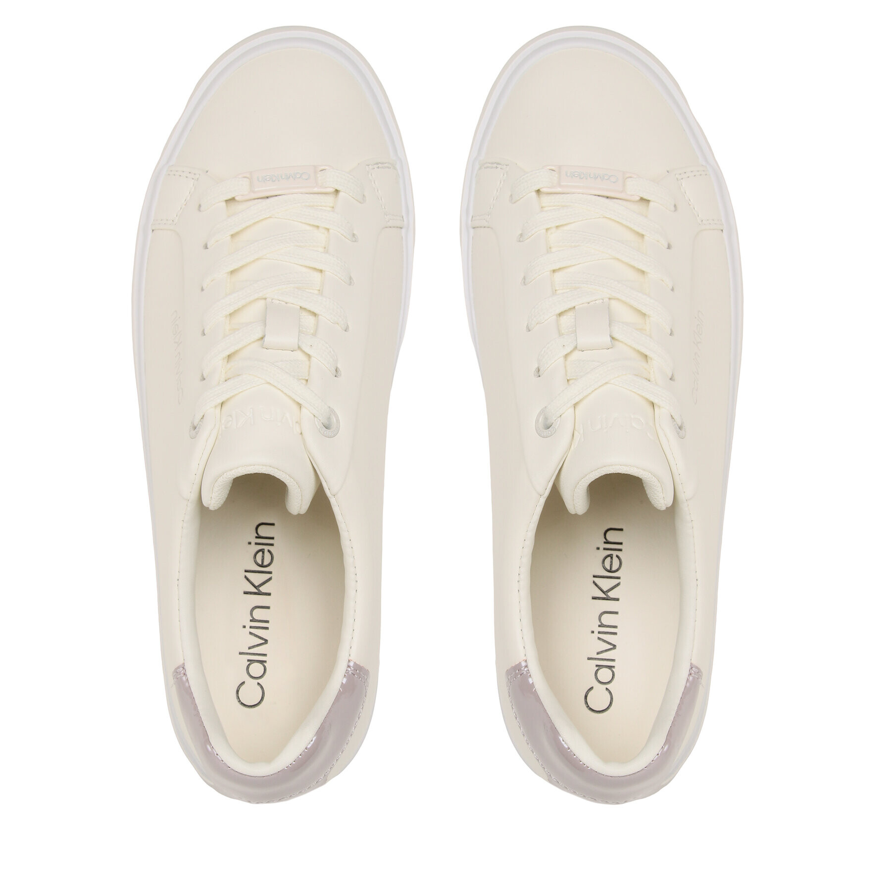 Calvin Klein Сникърси Vulc Lace Up HW0HW01591 Бял - Pepit.bg