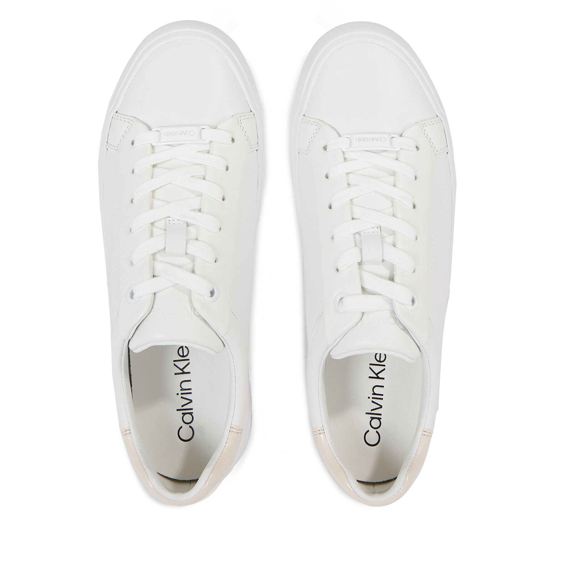 Calvin Klein Сникърси Vulc Lace Up HW0HW01681 Бял - Pepit.bg