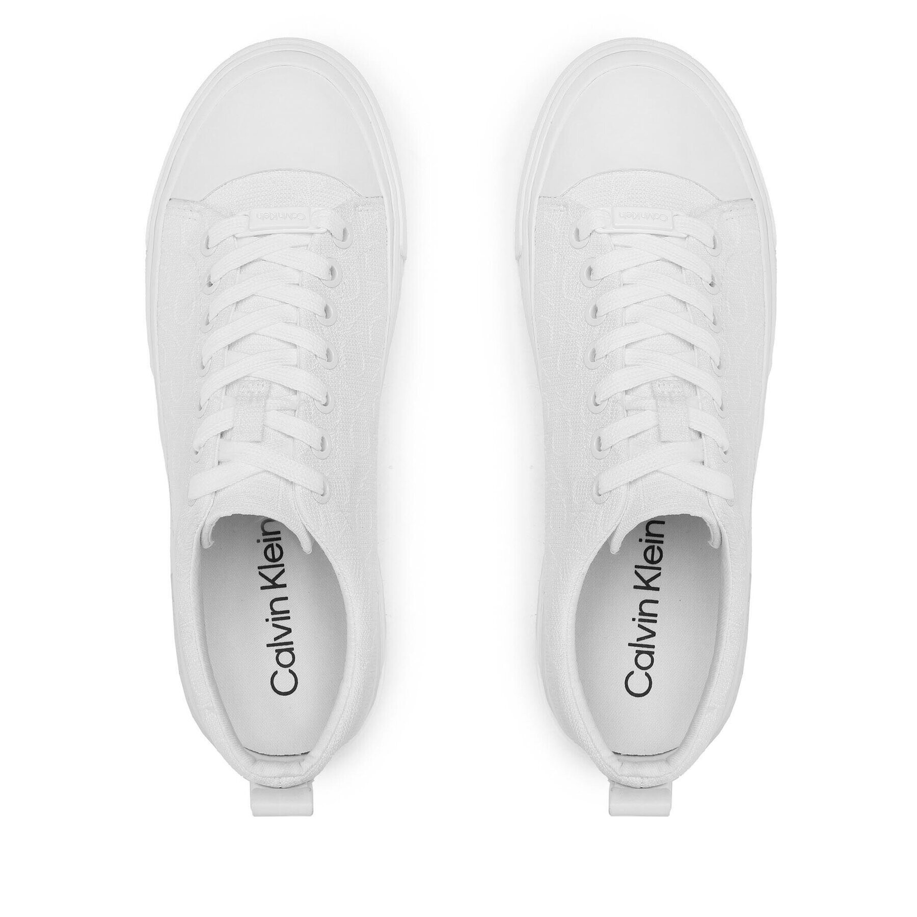 Calvin Klein Сникърси Vulc Lace-Up HW0HW01777 Бял - Pepit.bg