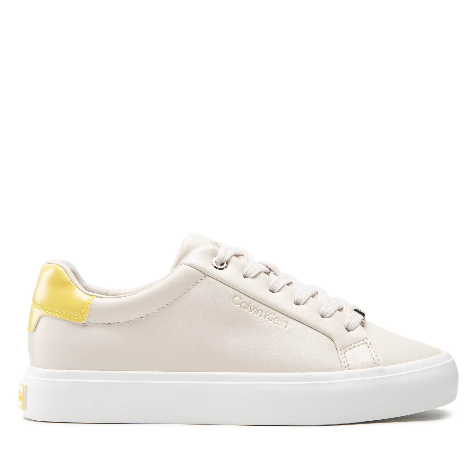 Calvin Klein Сникърси Vulc Lace Up-Lth HW0HW00839 Бежов - Pepit.bg