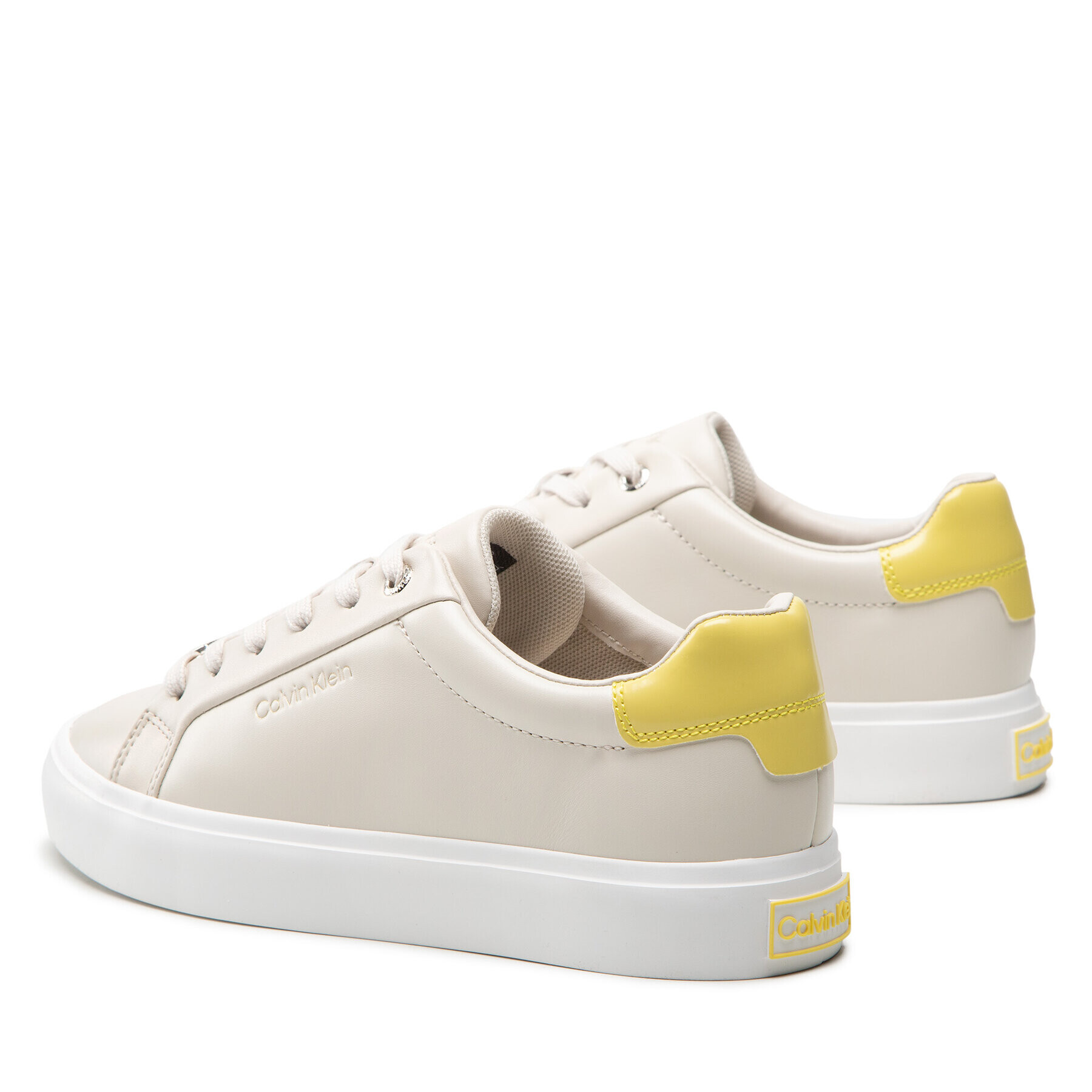 Calvin Klein Сникърси Vulc Lace Up-Lth HW0HW00839 Бежов - Pepit.bg