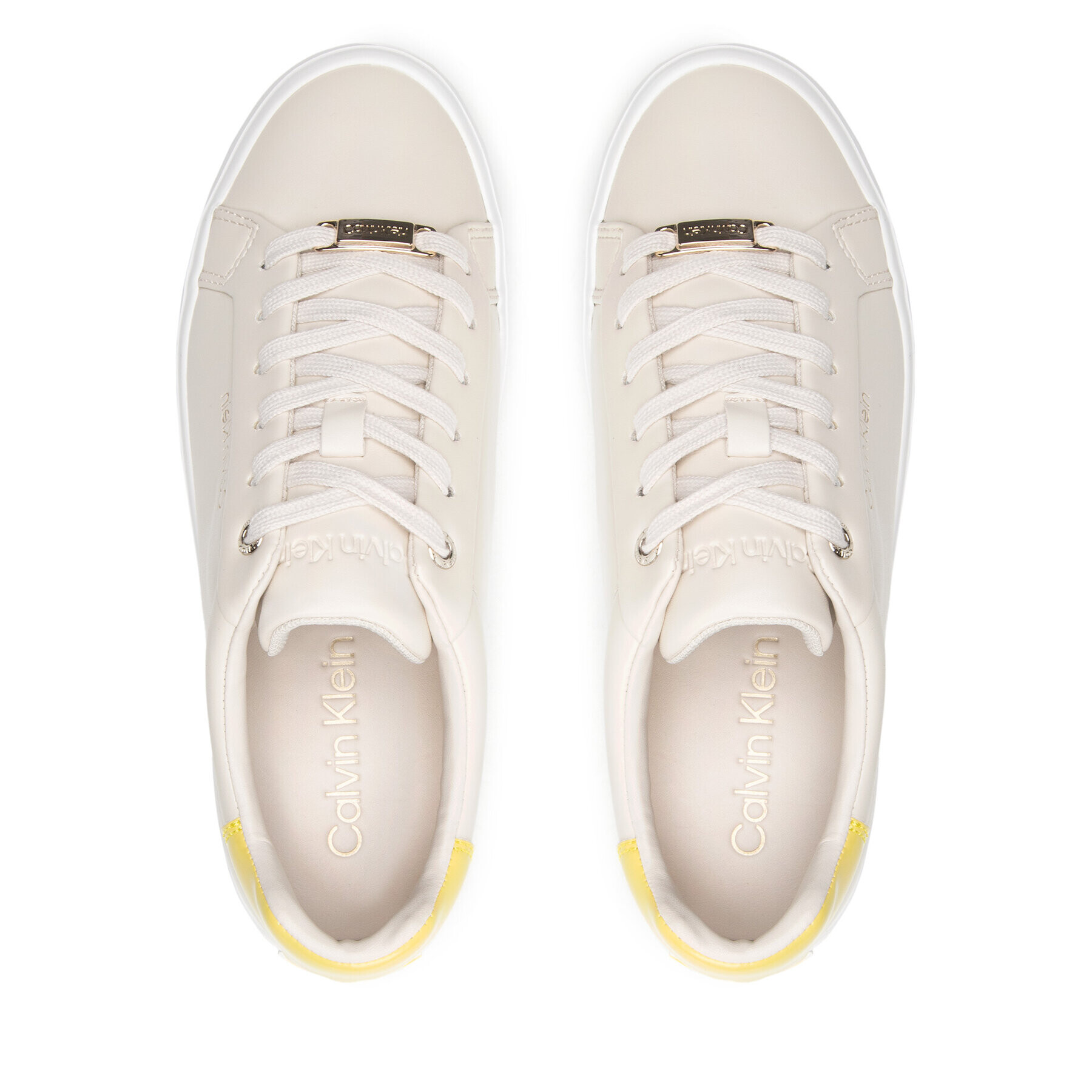 Calvin Klein Сникърси Vulc Lace Up-Lth HW0HW00839 Бежов - Pepit.bg