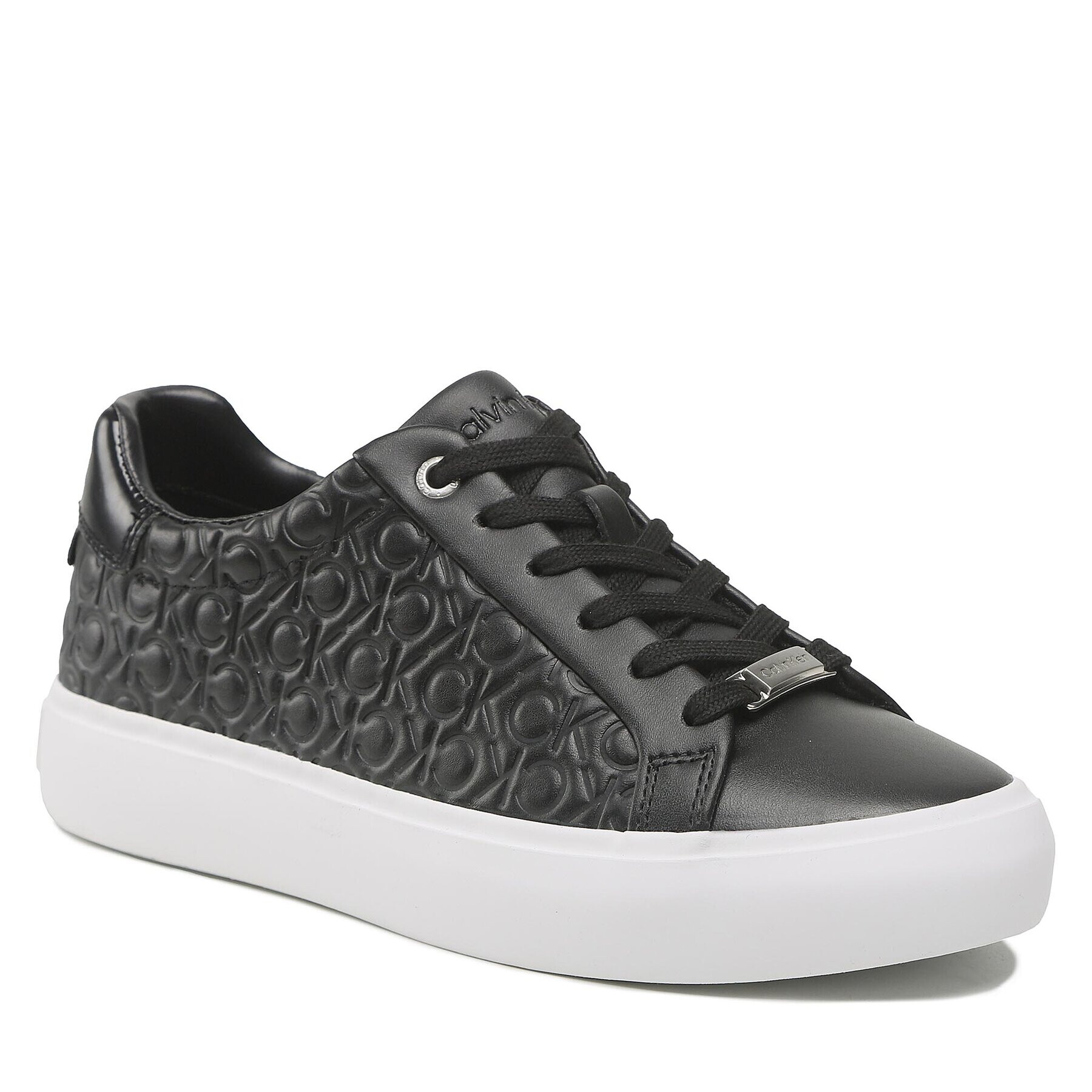 Calvin Klein Сникърси Vulg Lace Up Mono Mix HW0HW01373 Черен - Pepit.bg