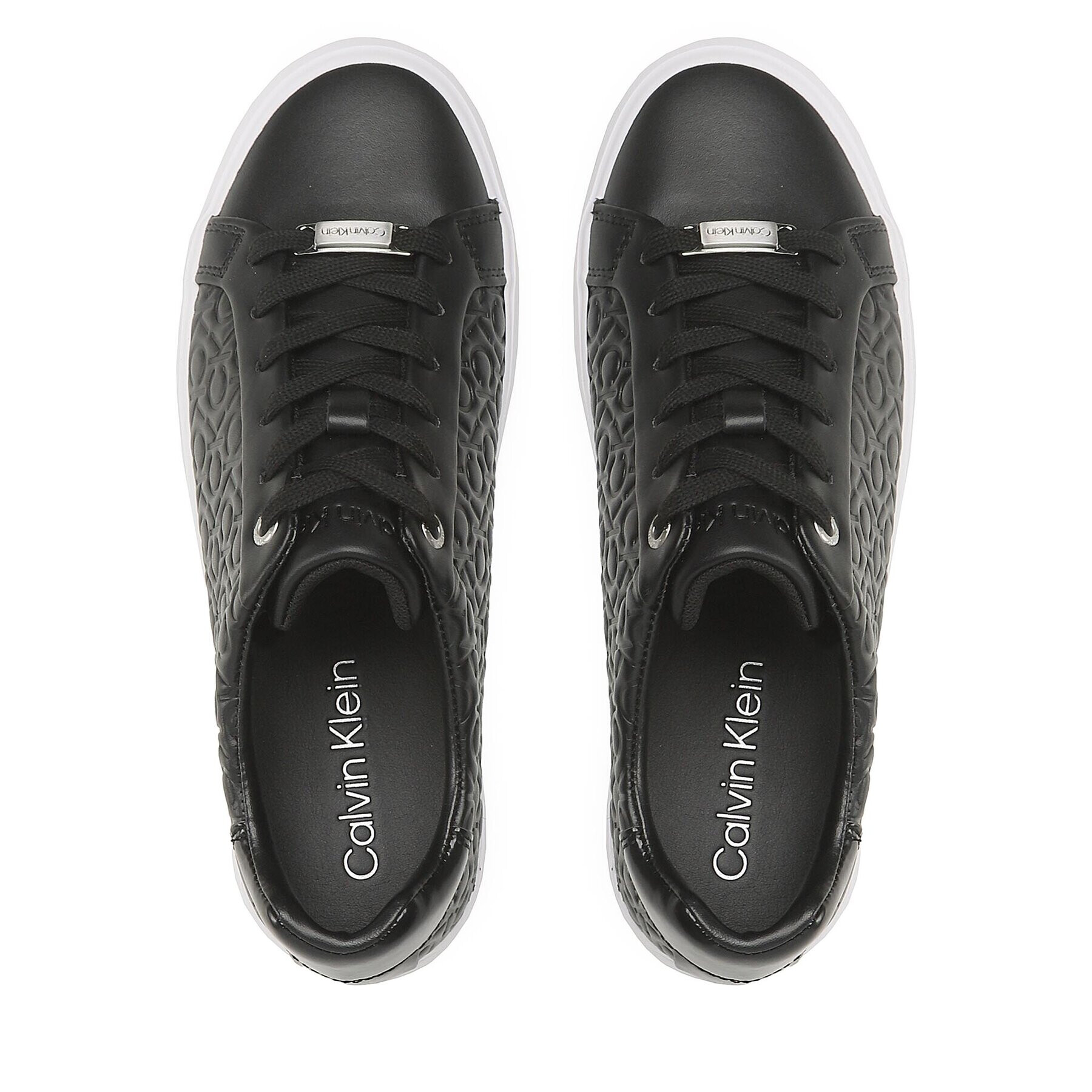 Calvin Klein Сникърси Vulg Lace Up Mono Mix HW0HW01373 Черен - Pepit.bg