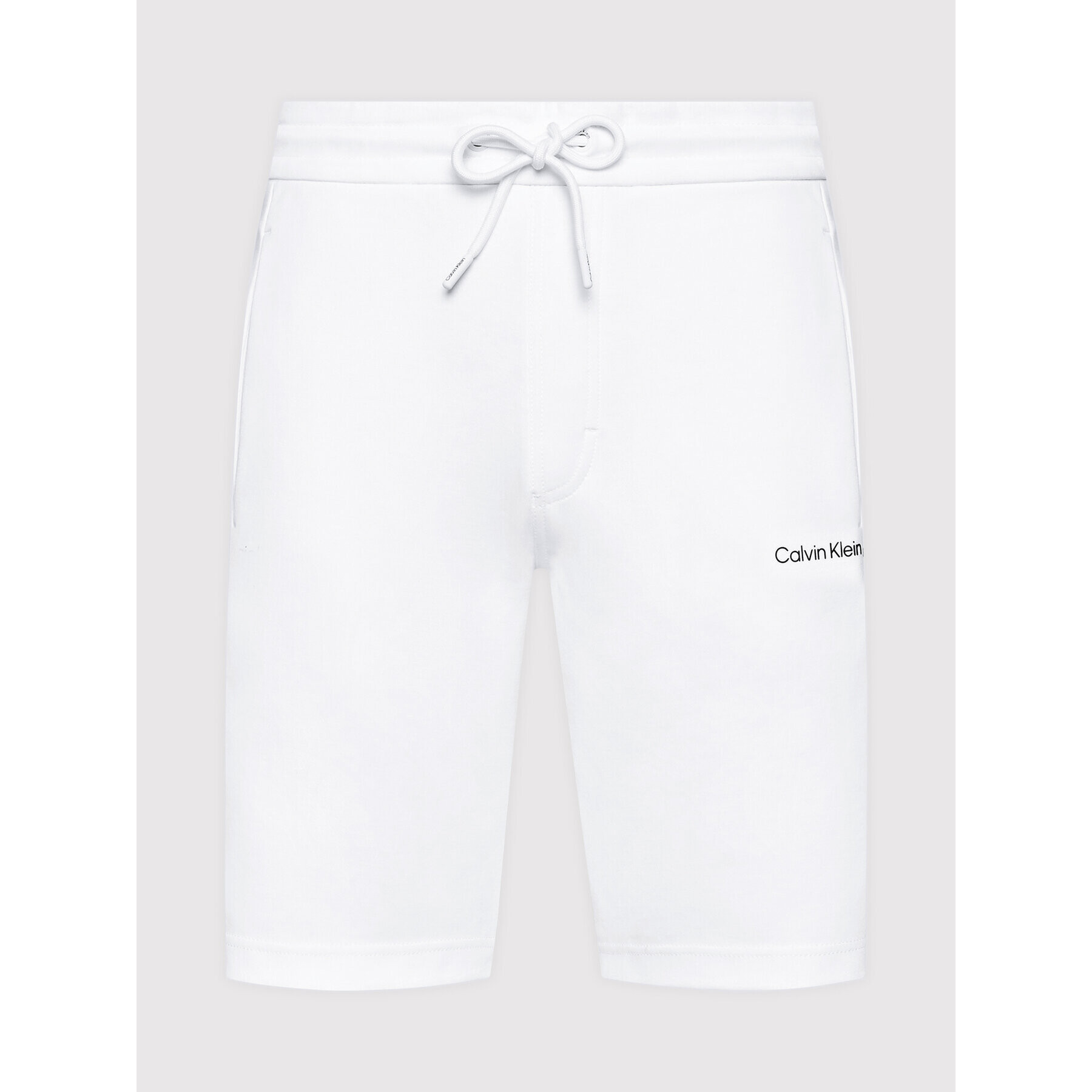 Calvin Klein Спортни шорти Interlock Micro Logo K10K109430 Бял Regular Fit - Pepit.bg