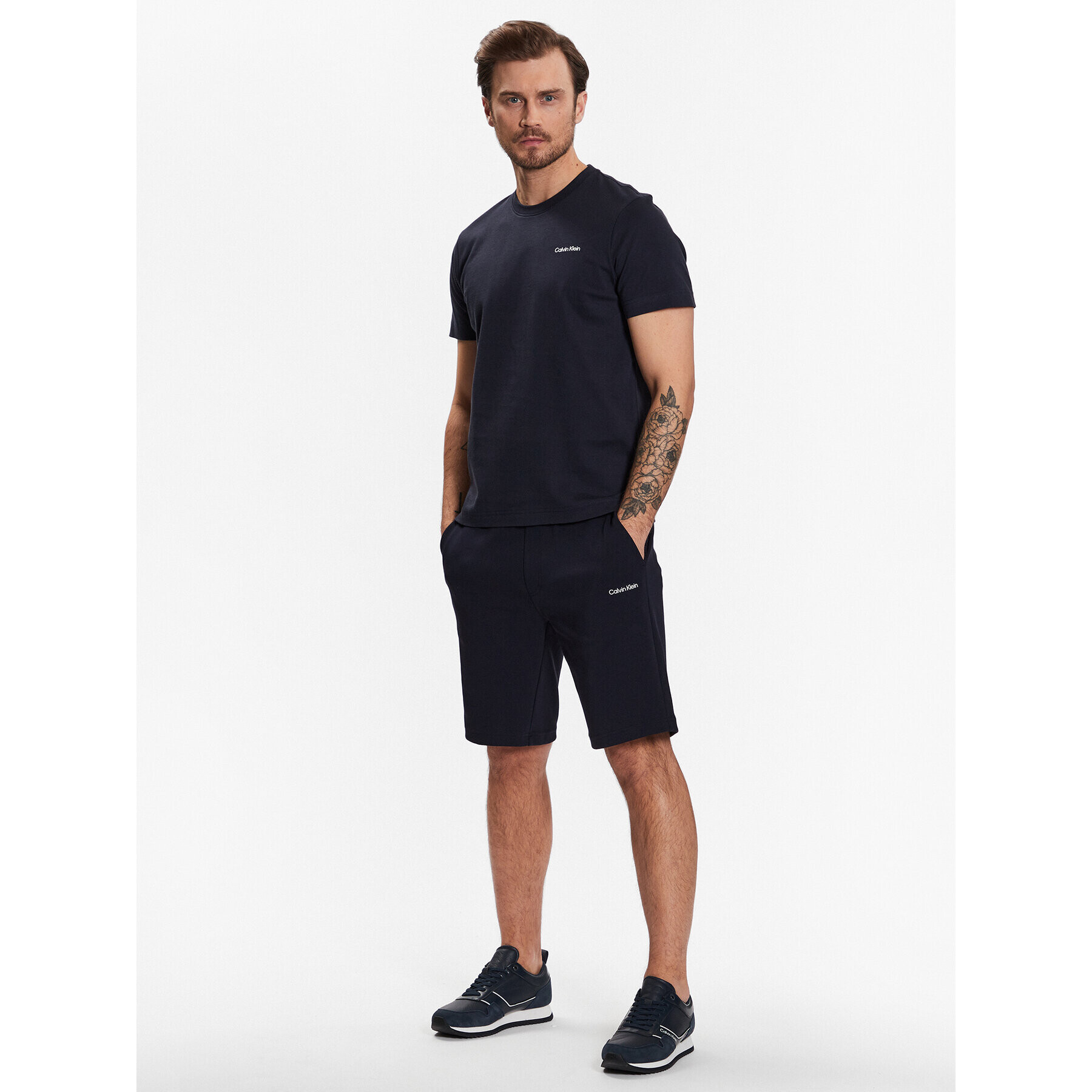 Calvin Klein Спортни шорти Micro Logo K10K111208 Тъмносин Regular Fit - Pepit.bg