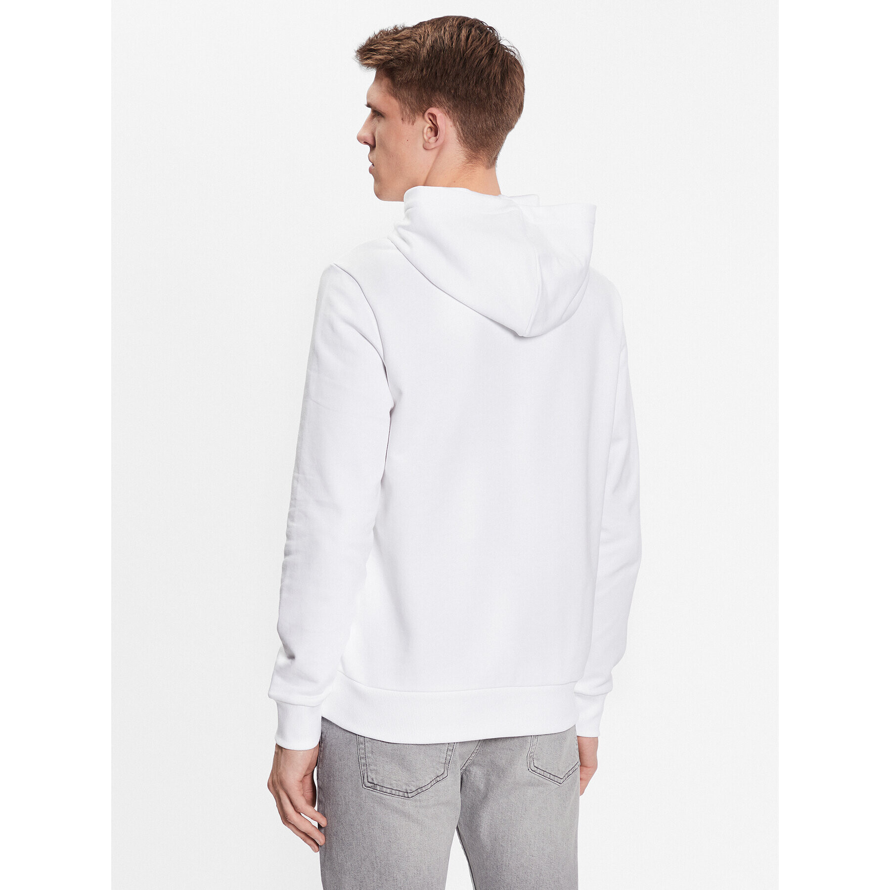 Calvin Klein Суитшърт Contrast Line Logo K10K111569 Бял Regular Fit - Pepit.bg