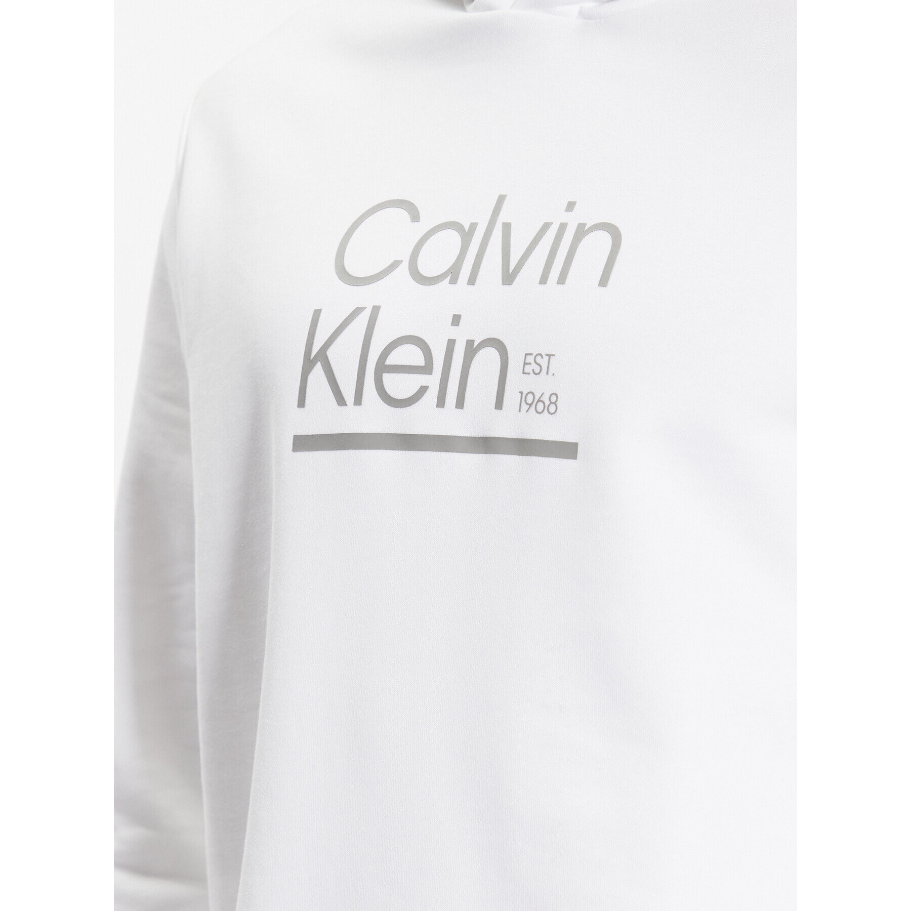 Calvin Klein Суитшърт Contrast Line Logo K10K111569 Бял Regular Fit - Pepit.bg