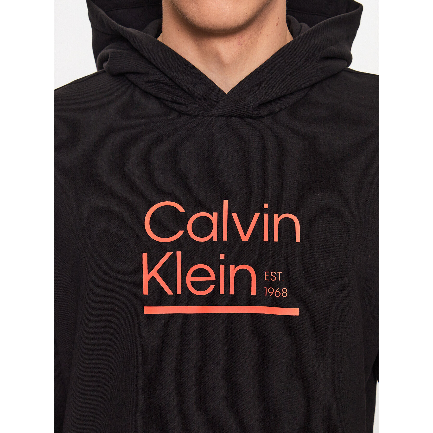 Calvin Klein Суитшърт Contrast Line Logo K10K111569 Черен Regular Fit - Pepit.bg