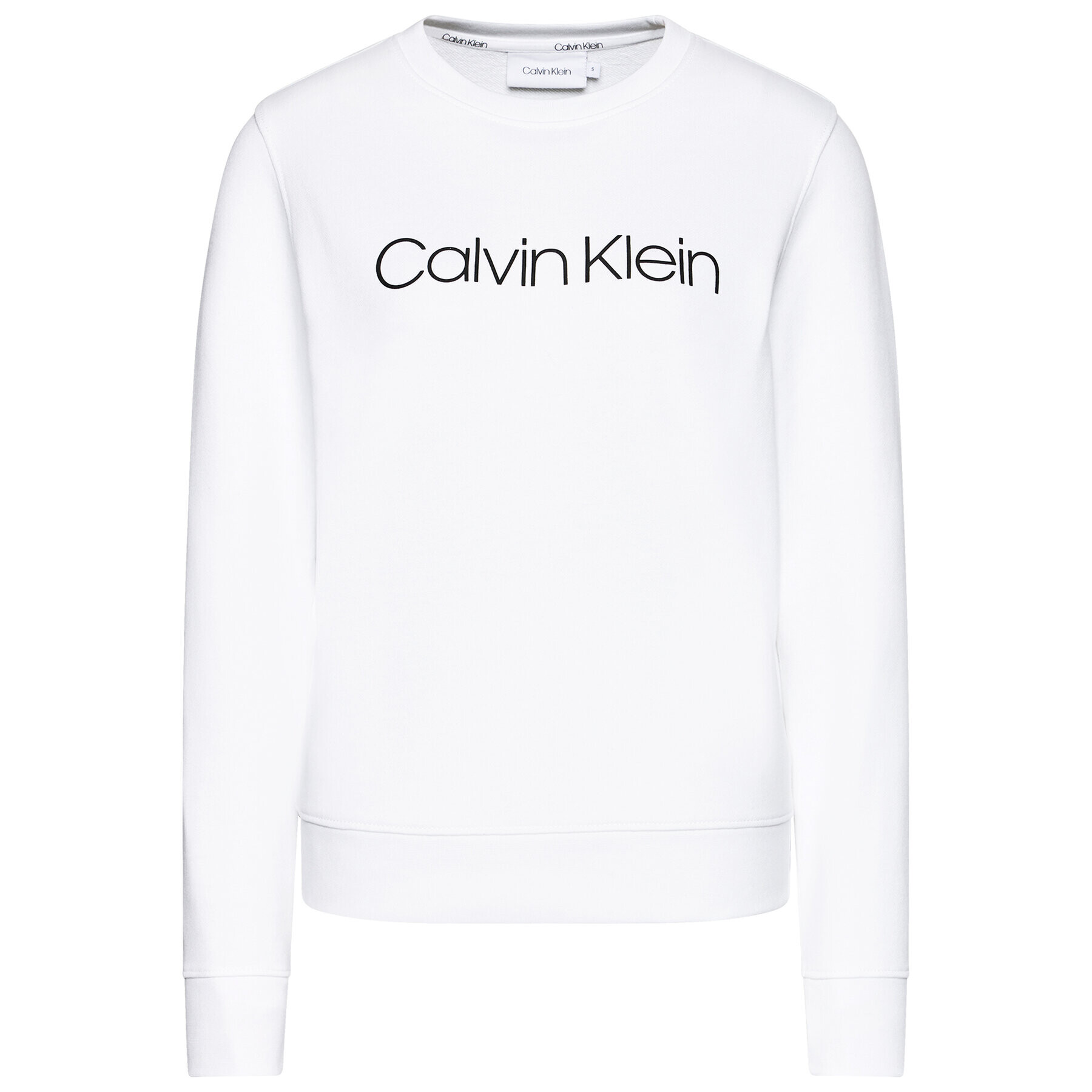 Calvin Klein Суитшърт Core Logo K20K202017 Бял Regular Fit - Pepit.bg