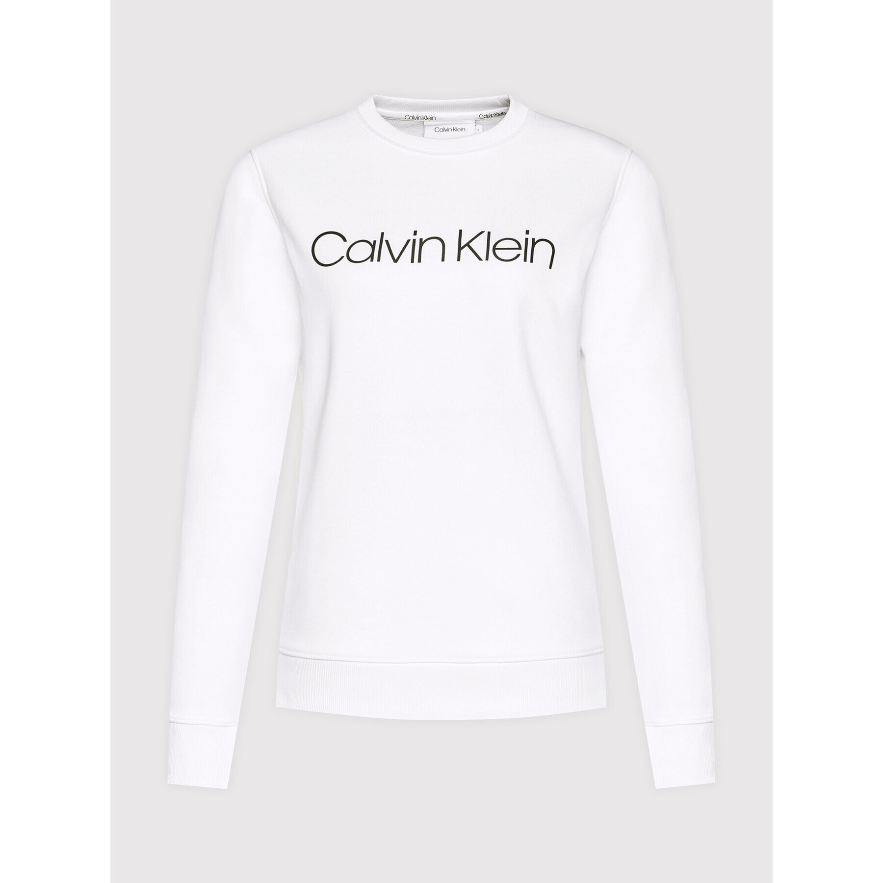 Calvin Klein Суитшърт Core Logo K20K202157 Бял Regular Fit - Pepit.bg