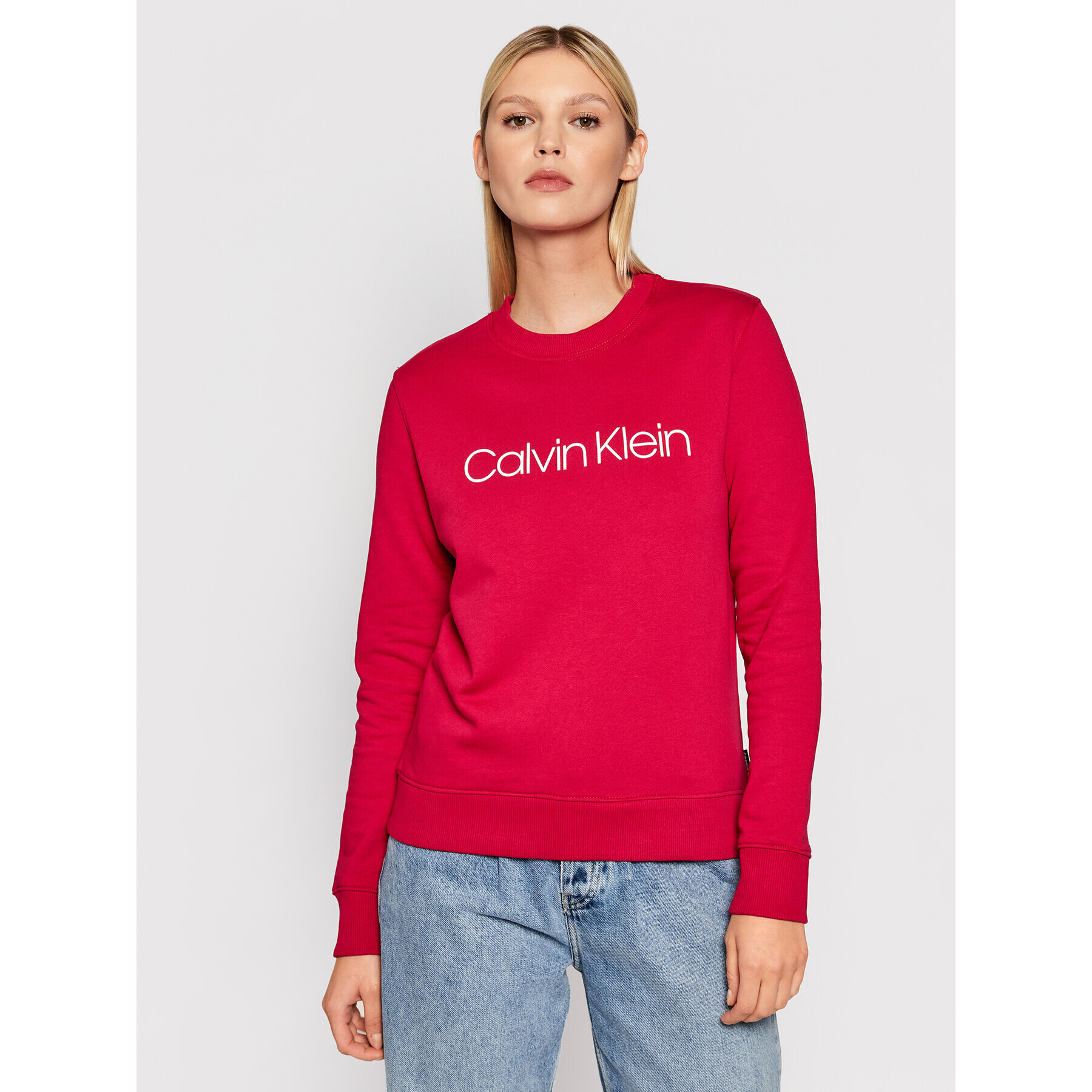Calvin Klein Суитшърт Core Logo K20K202157 Розов Regular Fit - Pepit.bg