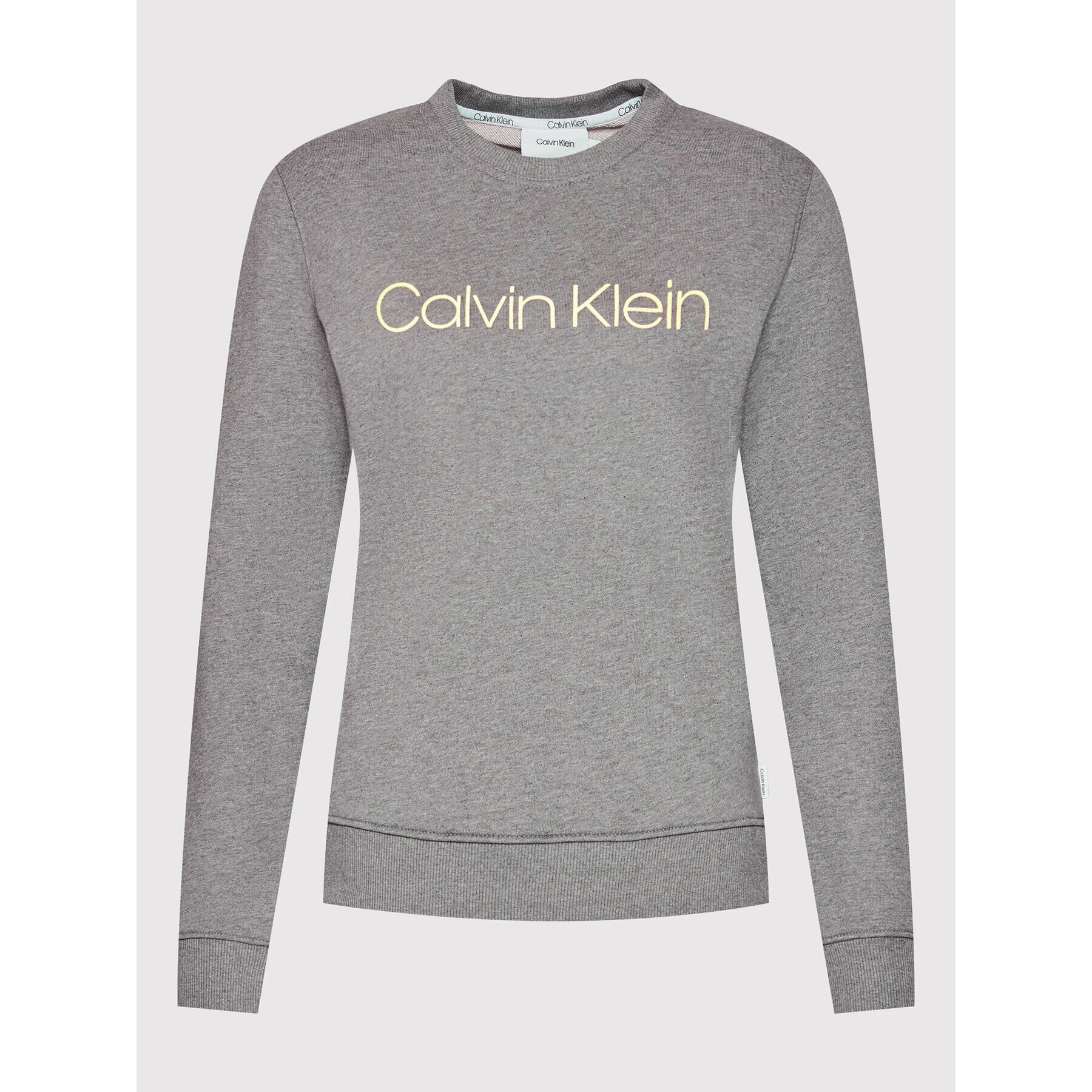 Calvin Klein Суитшърт Core Logo K20K202157 Сив Regular Fit - Pepit.bg