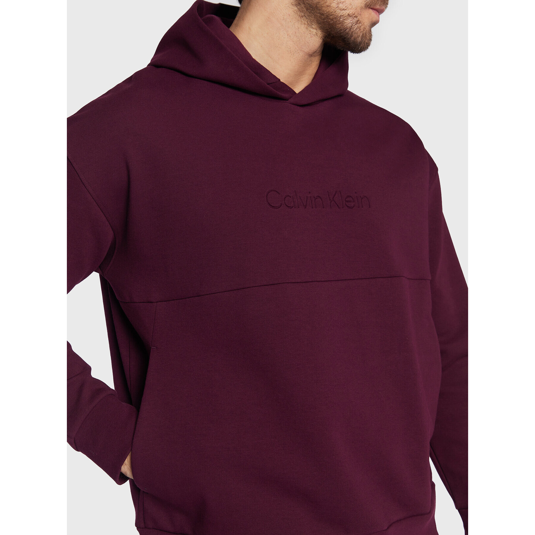 Calvin Klein Суитшърт Debossed Logo K10K108058 Виолетов Regular Fit - Pepit.bg