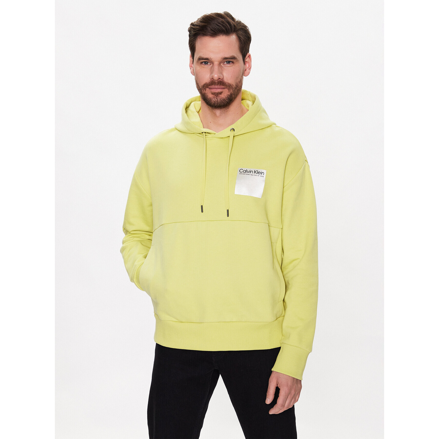 Calvin Klein Суитшърт Elementa Photo Back Comf Hoodie K10K111344 Зелен Regular Fit - Pepit.bg