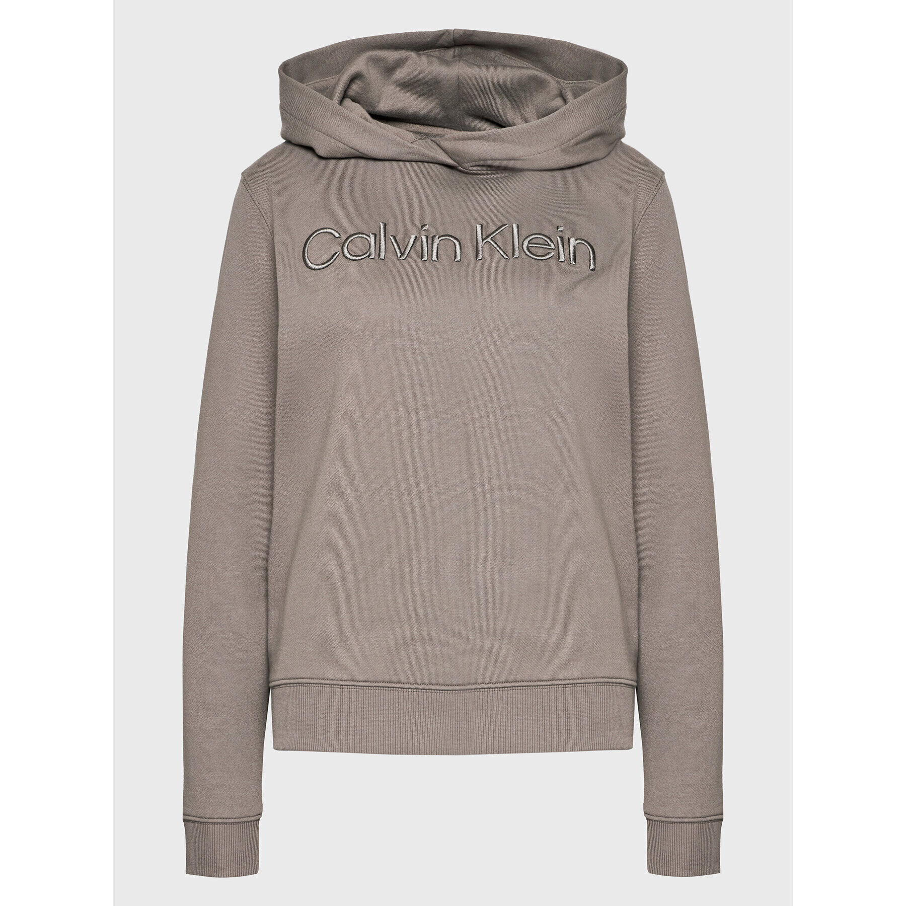 Calvin Klein Суитшърт Embroidered Logo K20K205414 Кафяв Regular Fit - Pepit.bg