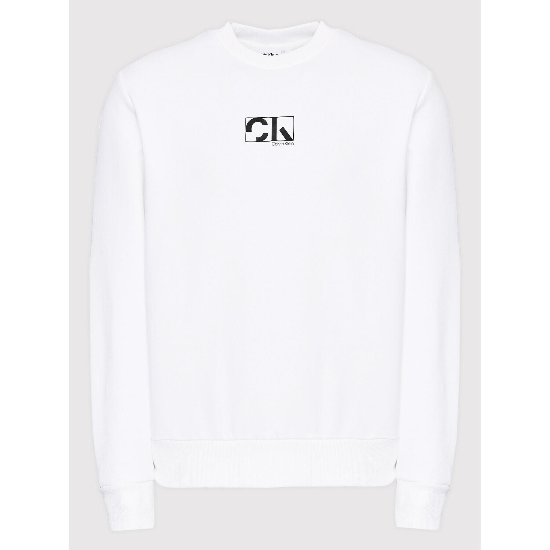 Calvin Klein Суитшърт Graphic Box Logo K10K109718 Бял Regular Fit - Pepit.bg