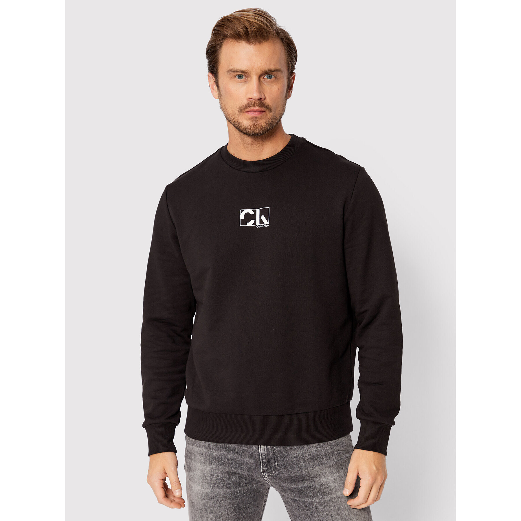 Calvin Klein Суитшърт Graphic Box Logo K10K109718 Черен Regular Fit - Pepit.bg