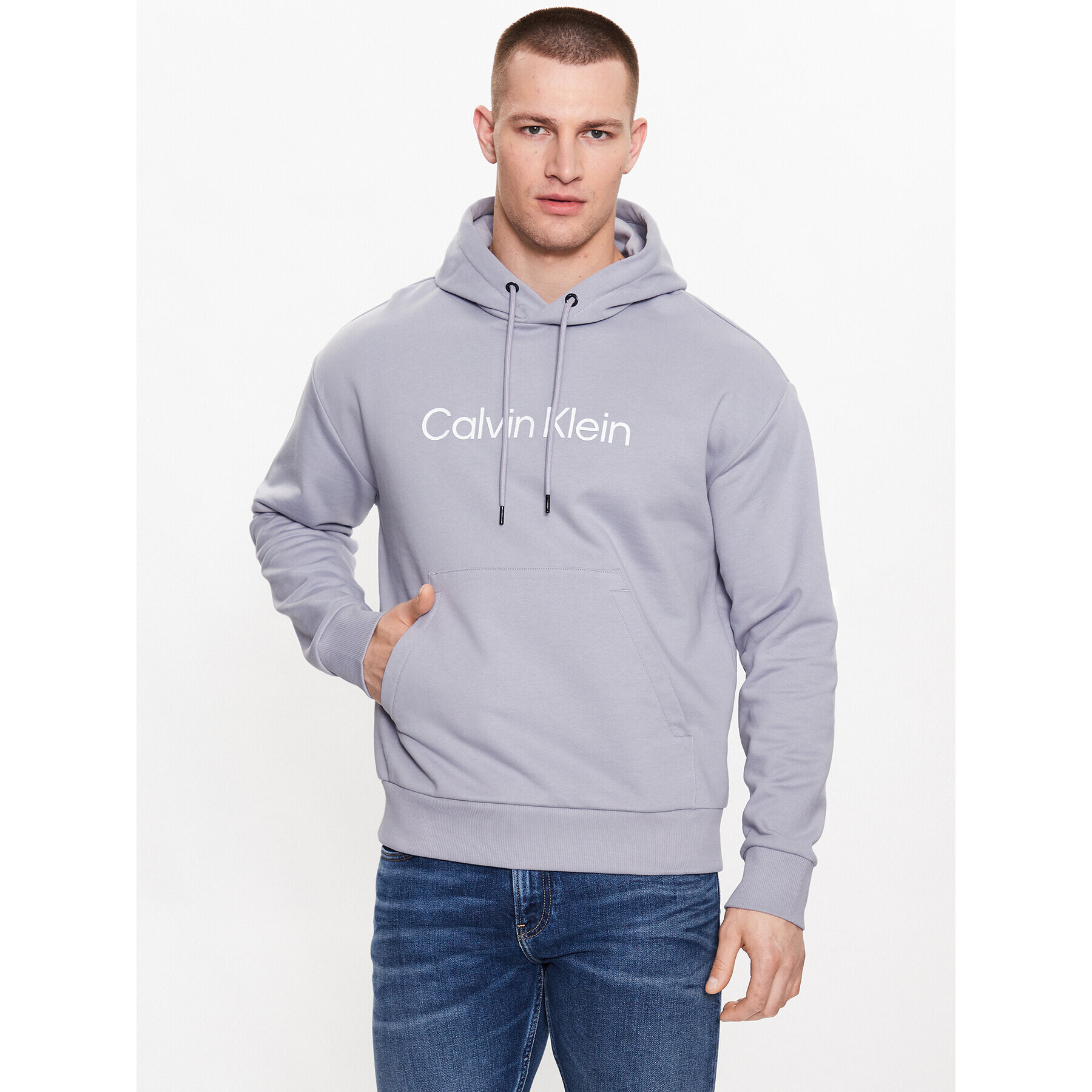 Calvin Klein Суитшърт Hero K10K111345 Сив Regular Fit - Pepit.bg