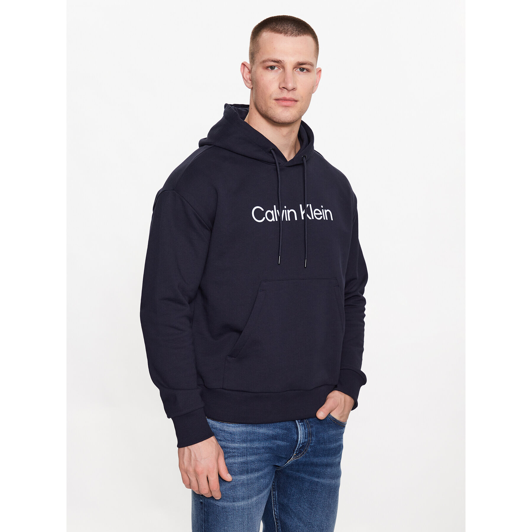 Calvin Klein Суитшърт Hero K10K111345 Тъмносин Regular Fit - Pepit.bg