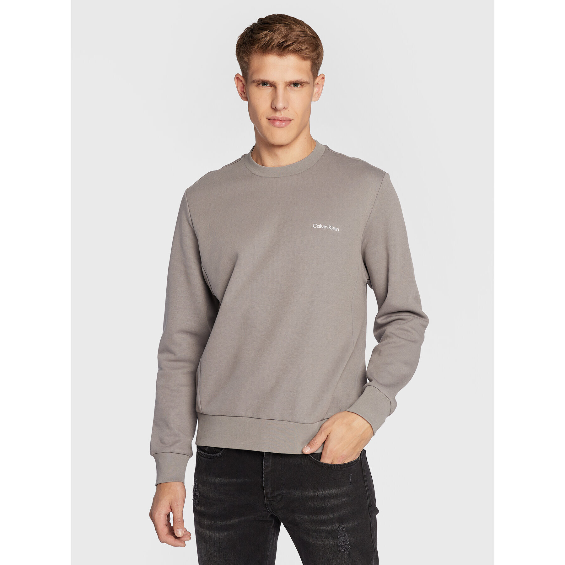 Calvin Klein Суитшърт K10K109926 Сив Relaxed Fit - Pepit.bg