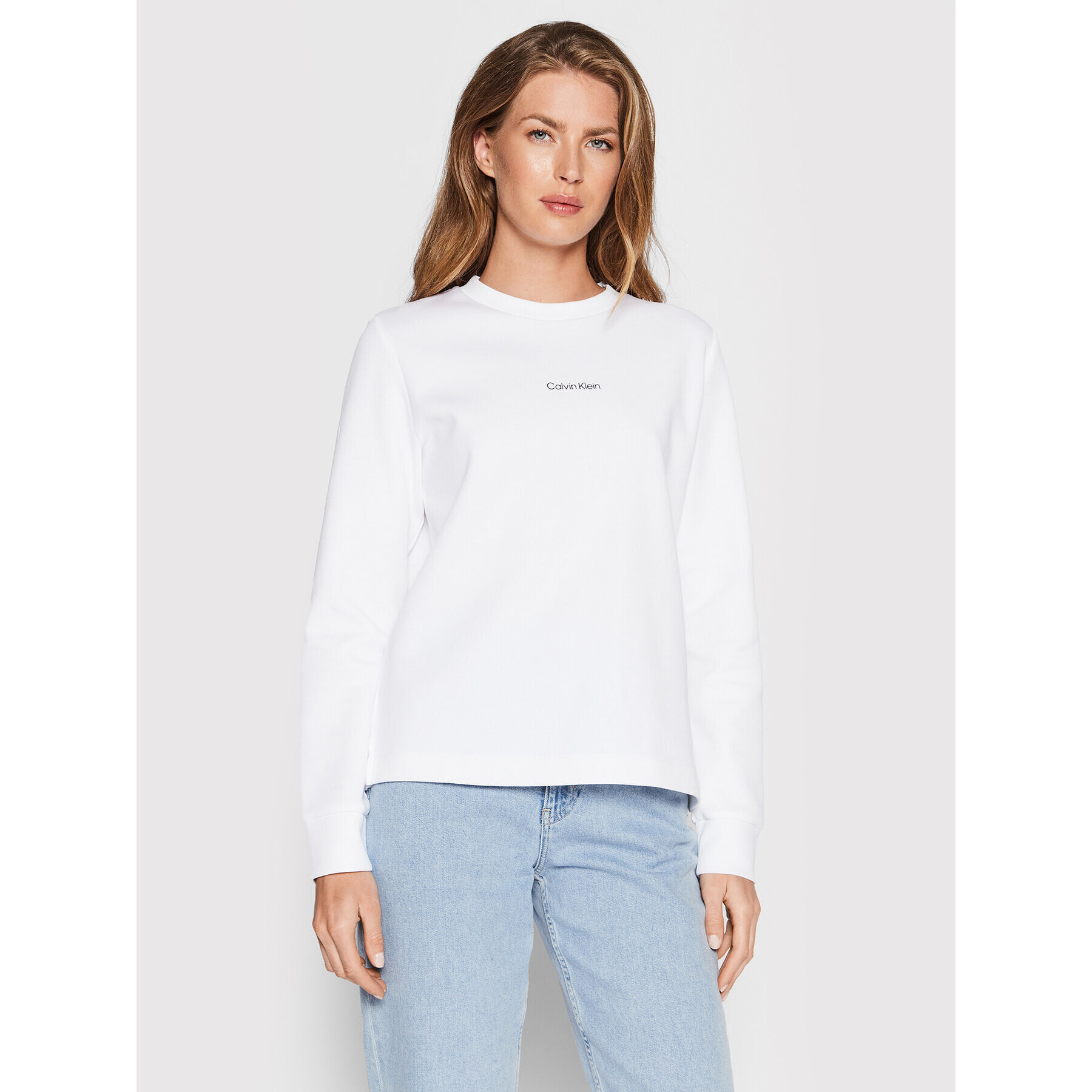 Calvin Klein Суитшърт K20K203861 Бял Regular Fit - Pepit.bg