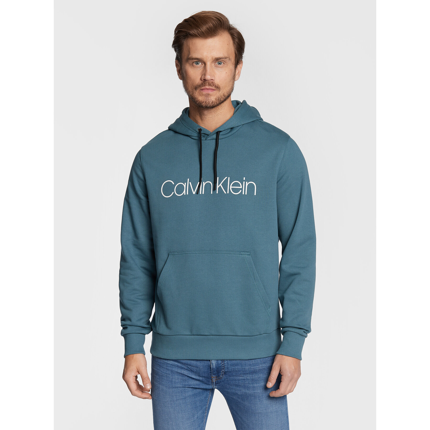 Calvin Klein Суитшърт Logo K10K107033 Зелен Regular Fit - Pepit.bg