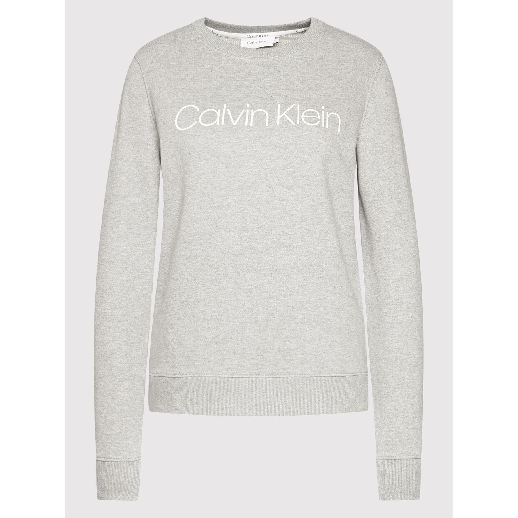 Calvin Klein Суитшърт Ls Core Logo K20K202157 Сив Regular Fit - Pepit.bg