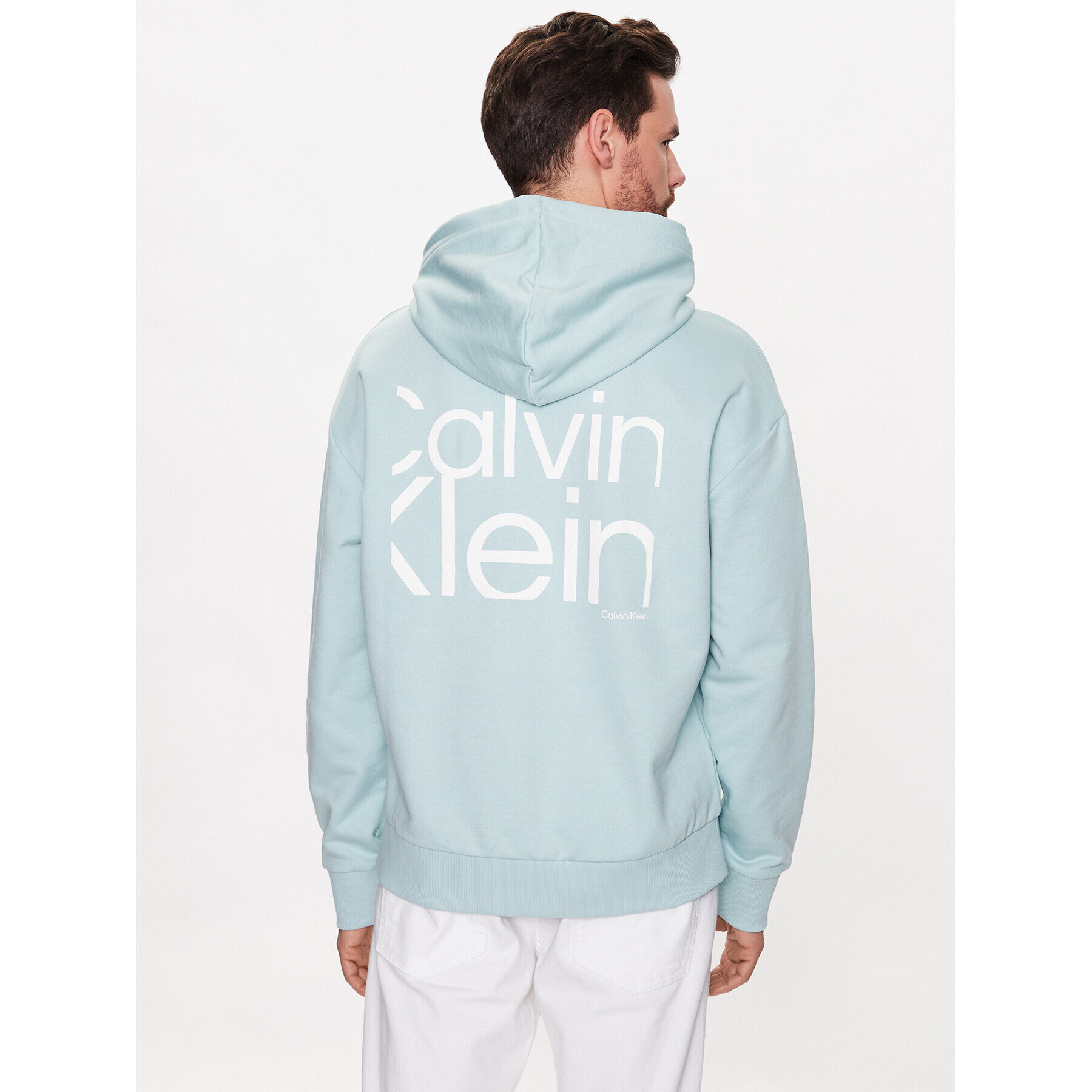 Calvin Klein Суитшърт Matte Back Logo K10K111343 Зелен Regular Fit - Pepit.bg