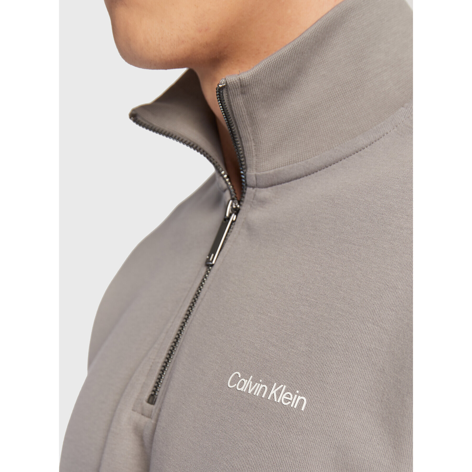 Calvin Klein Суитшърт Micro Logo K10K109714 Сив Regular Fit - Pepit.bg