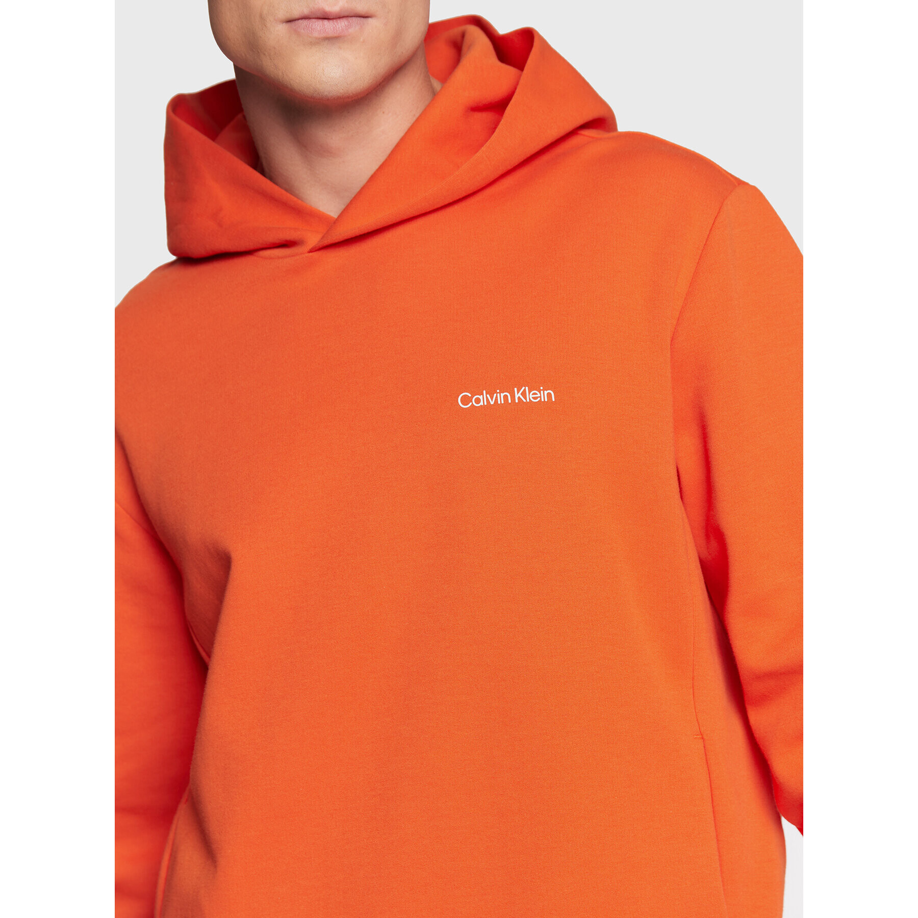 Calvin Klein Суитшърт Micro Logo Repreve K10K109927 Оранжев Regular Fit - Pepit.bg