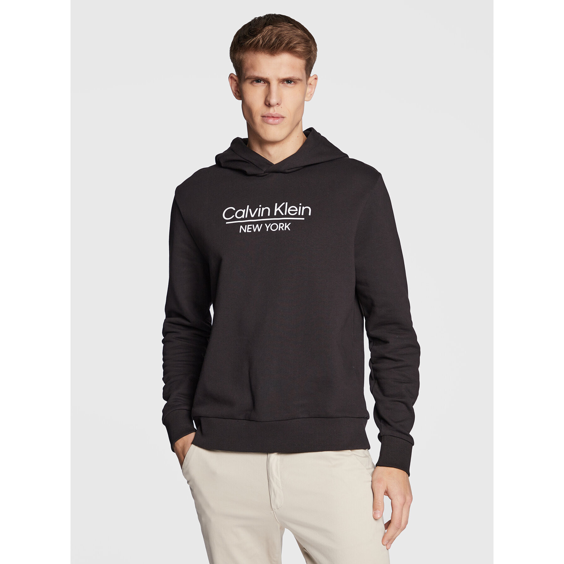 Calvin Klein Суитшърт New York Logo K10K110747 Черен Regular Fit - Pepit.bg