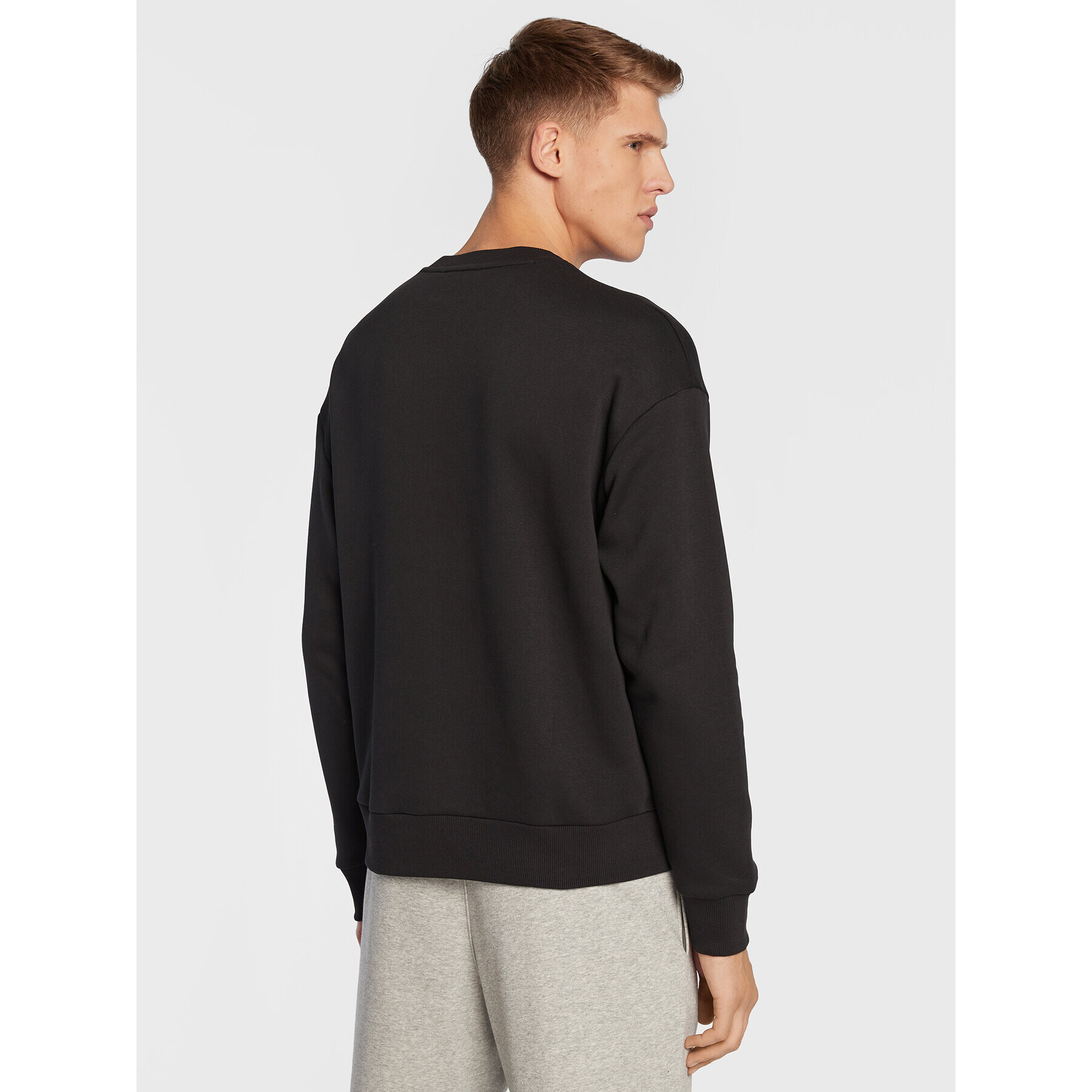 Calvin Klein Суитшърт Textured Logo K10K110083 Черен Relaxed Fit - Pepit.bg