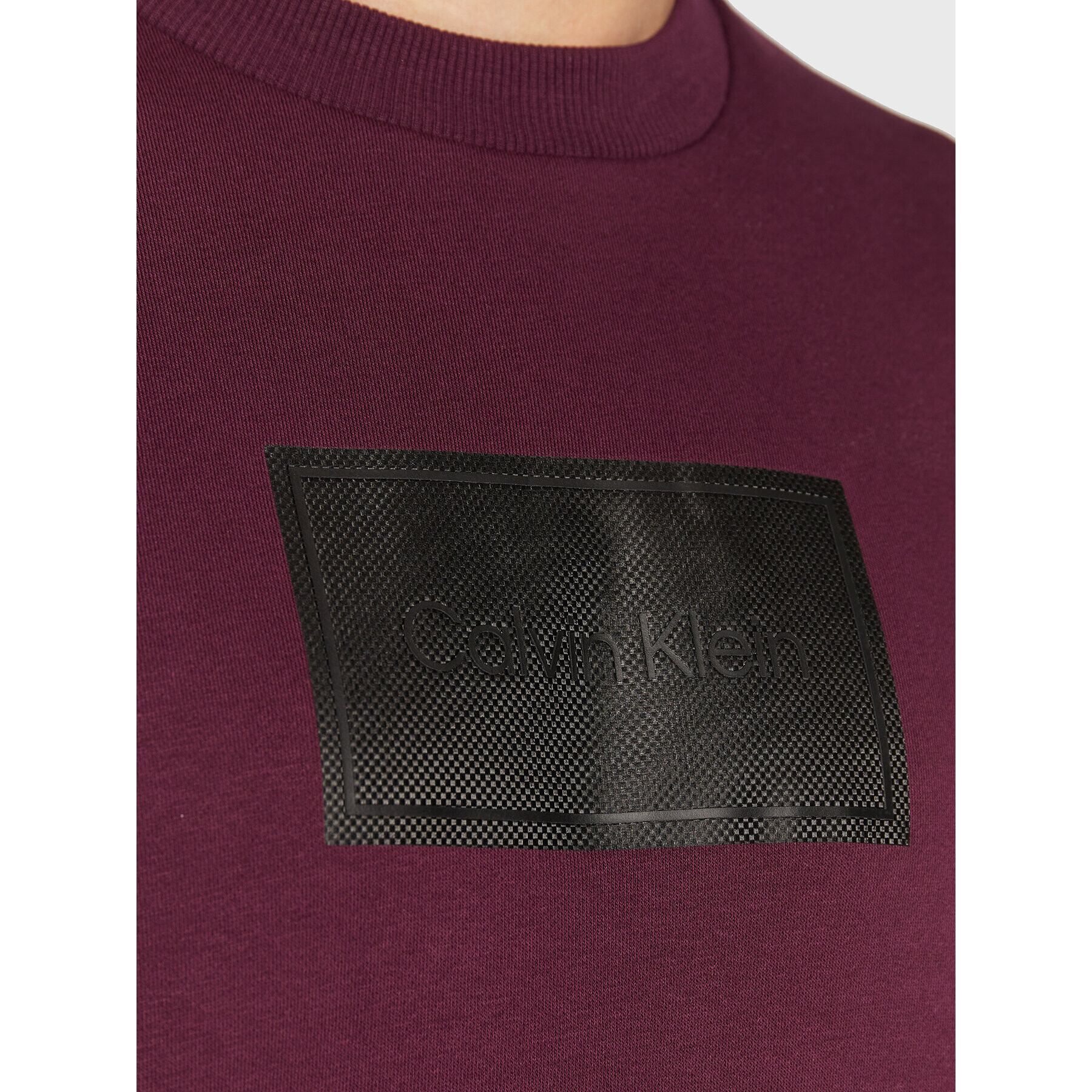 Calvin Klein Суитшърт Textured Logo K10K110083 Виолетов Relaxed Fit - Pepit.bg