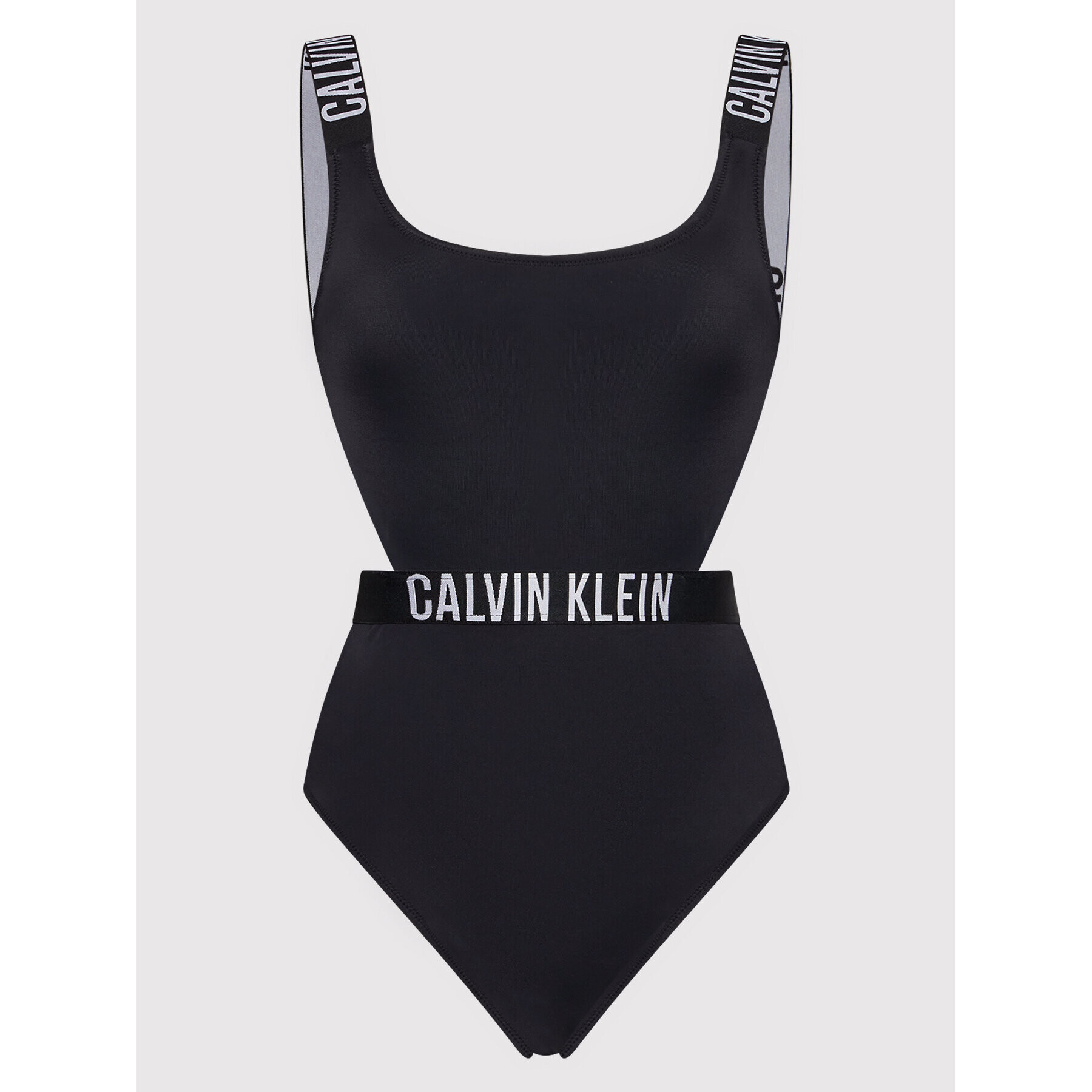 Calvin Klein Swimwear Бански костюм Cut Out KW0KW01653 Черен - Pepit.bg