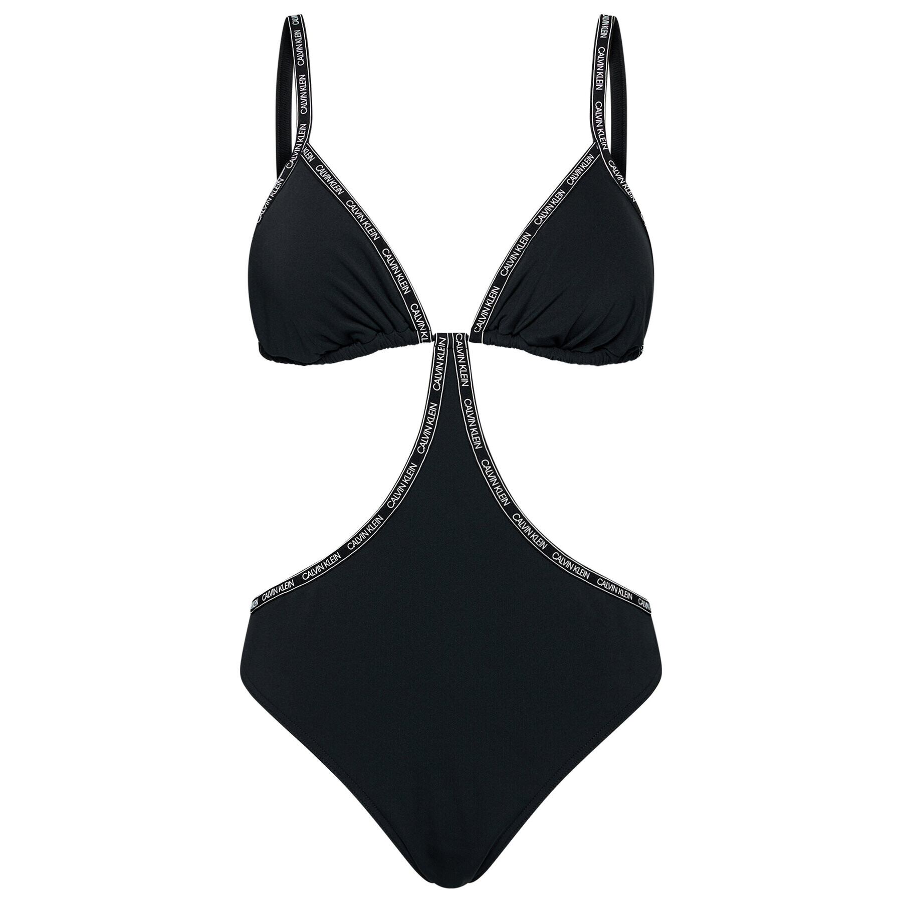 Calvin Klein Swimwear Бански костюм Cut Out One Piece KW0KW01276 Черен - Pepit.bg