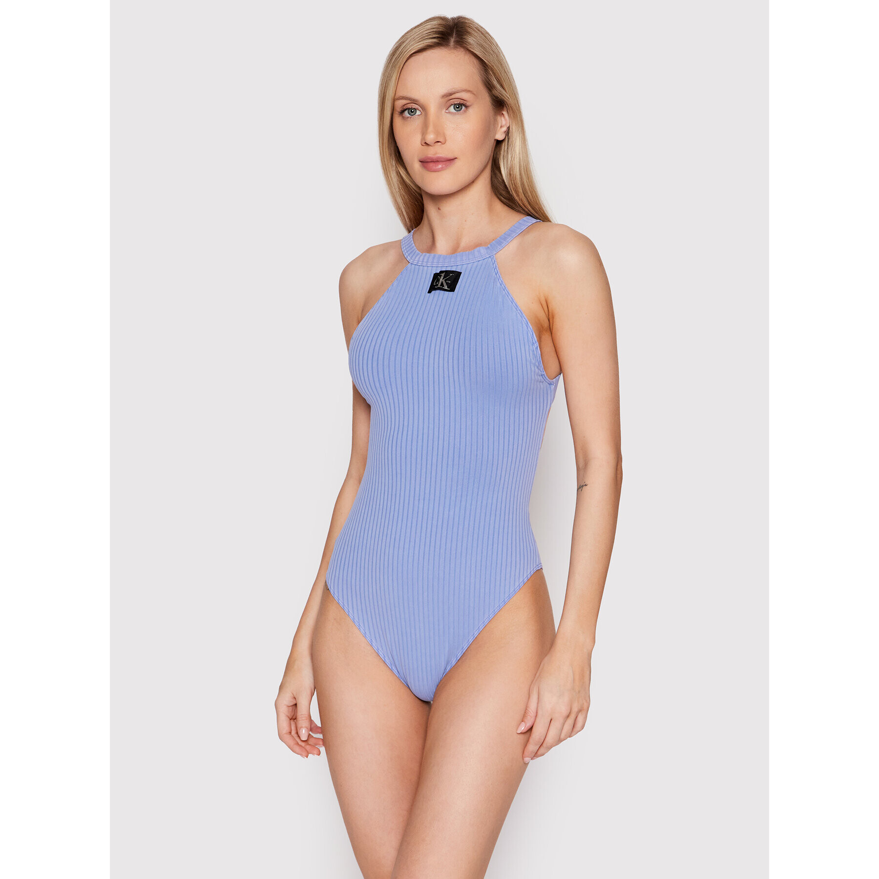 Calvin Klein Swimwear Бански костюм KW0KW01641 Виолетов - Pepit.bg