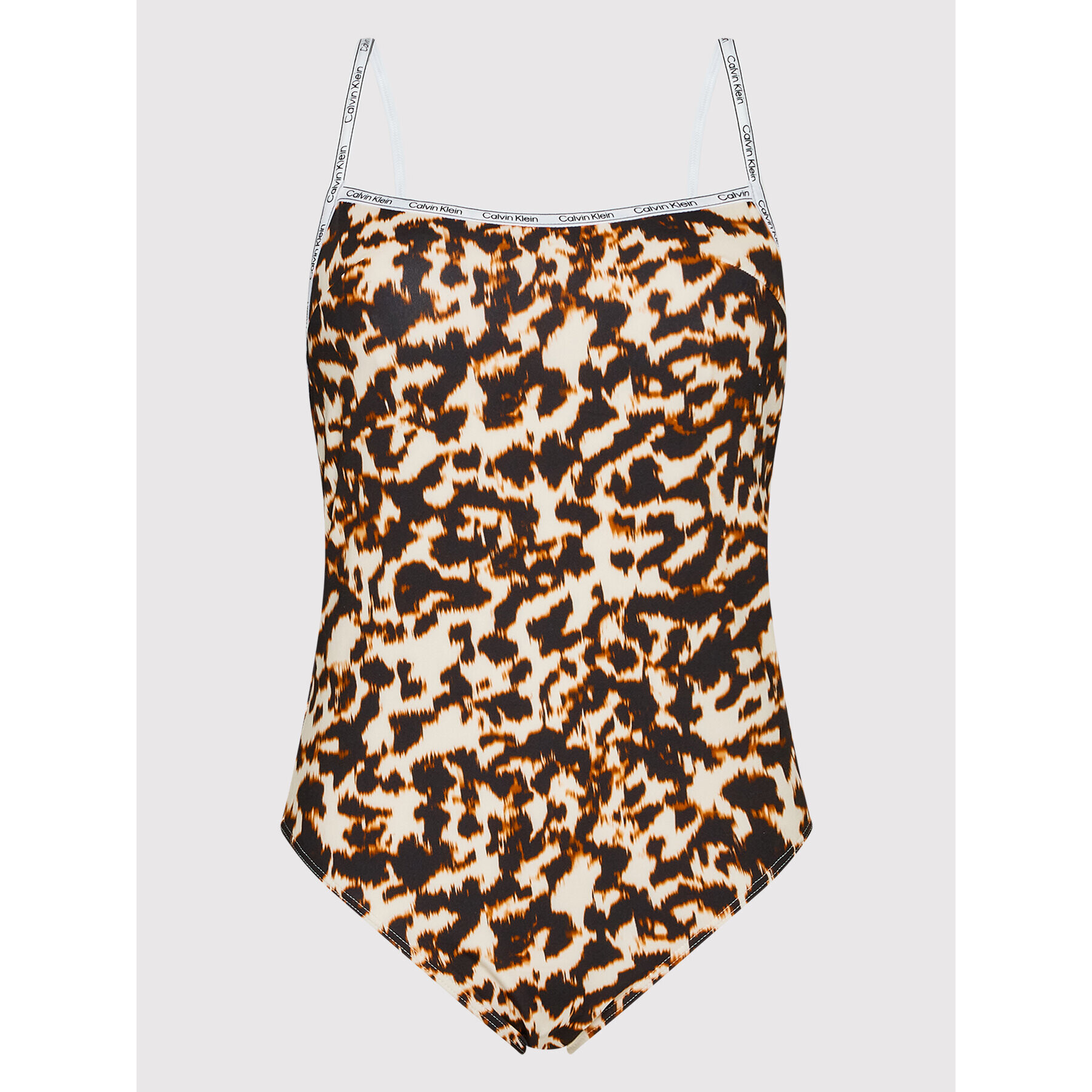 Calvin Klein Swimwear Бански костюм KW0KW01647 Кафяв - Pepit.bg