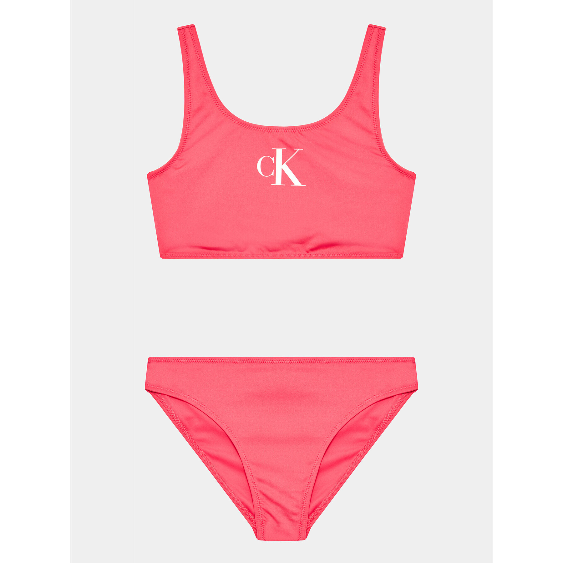 Calvin Klein Swimwear Бански костюм KY0KY00029 Розов - Pepit.bg