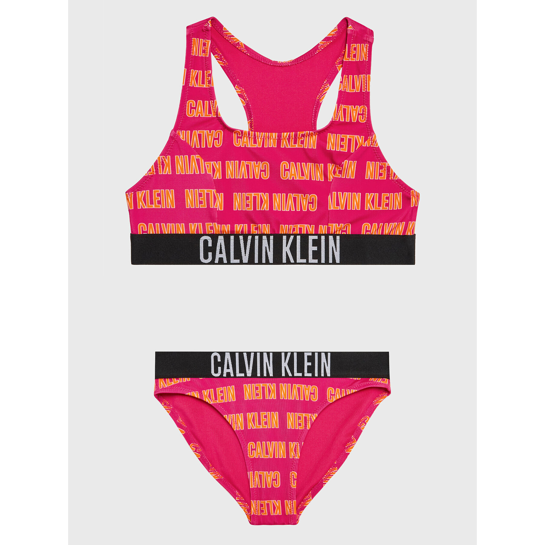 Calvin Klein Swimwear Бански костюм KY0KY00035 Розов - Pepit.bg