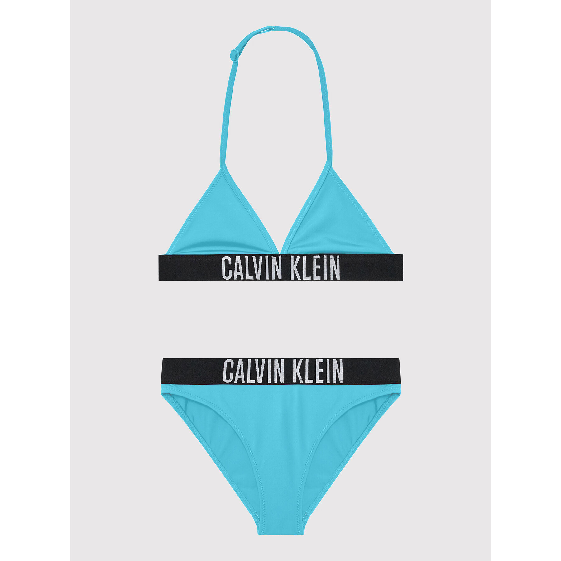 Calvin Klein Swimwear Бански костюм Triangle KY0KY00009 Син - Pepit.bg