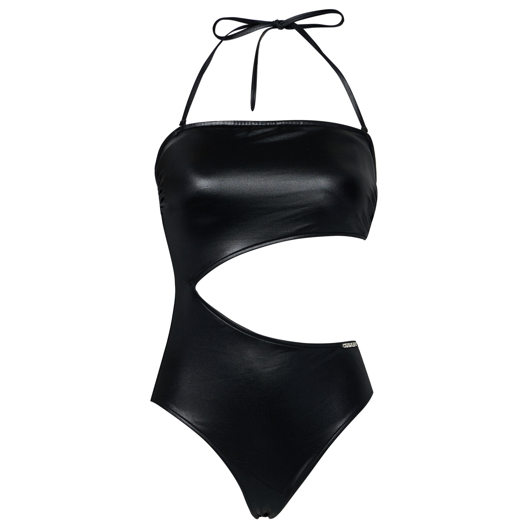 Calvin Klein Swimwear Бански костюм Cut Out KW0KW01265 Черен - Pepit.bg