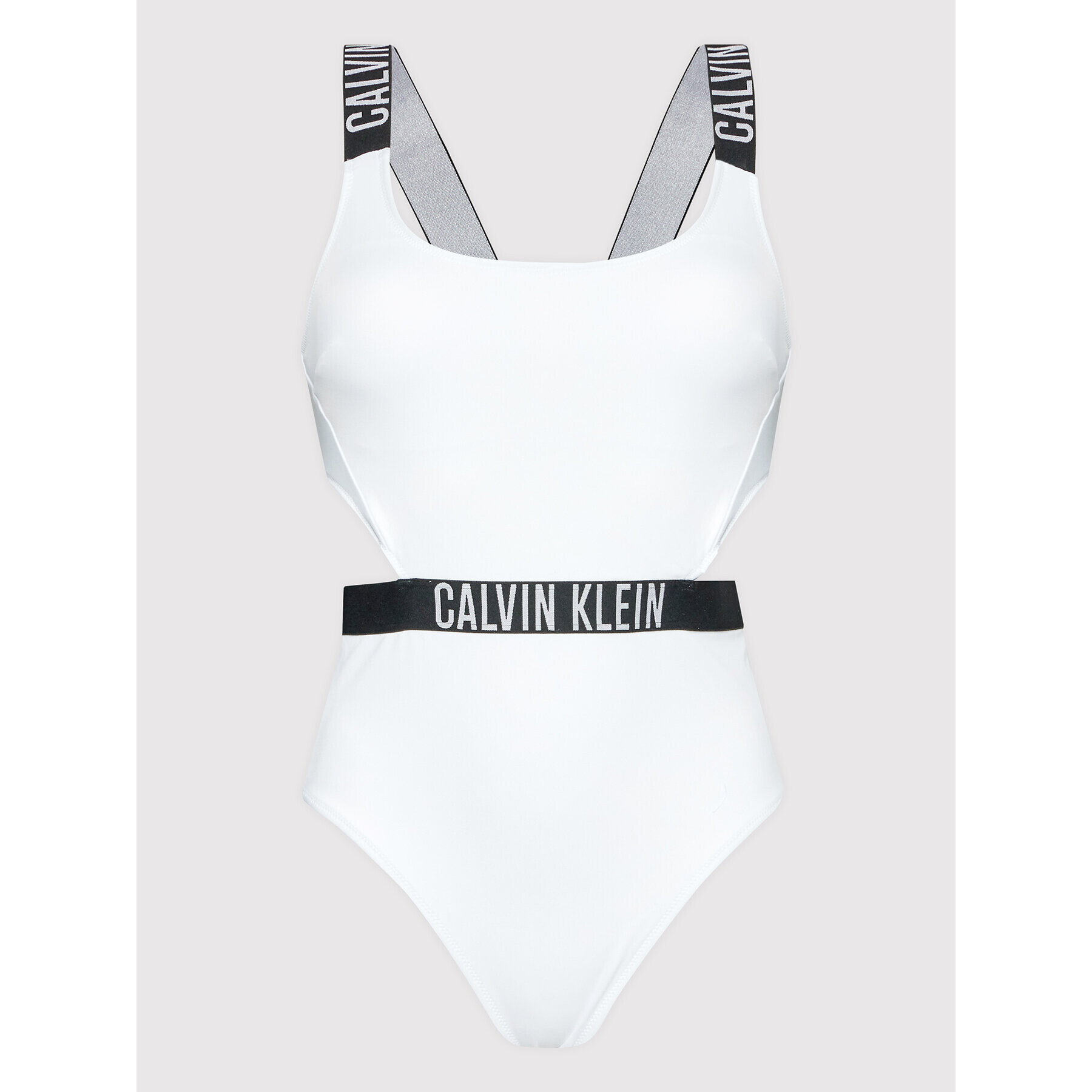 Calvin Klein Swimwear Бански костюм Cut Out KW0KW01653 Бял - Pepit.bg