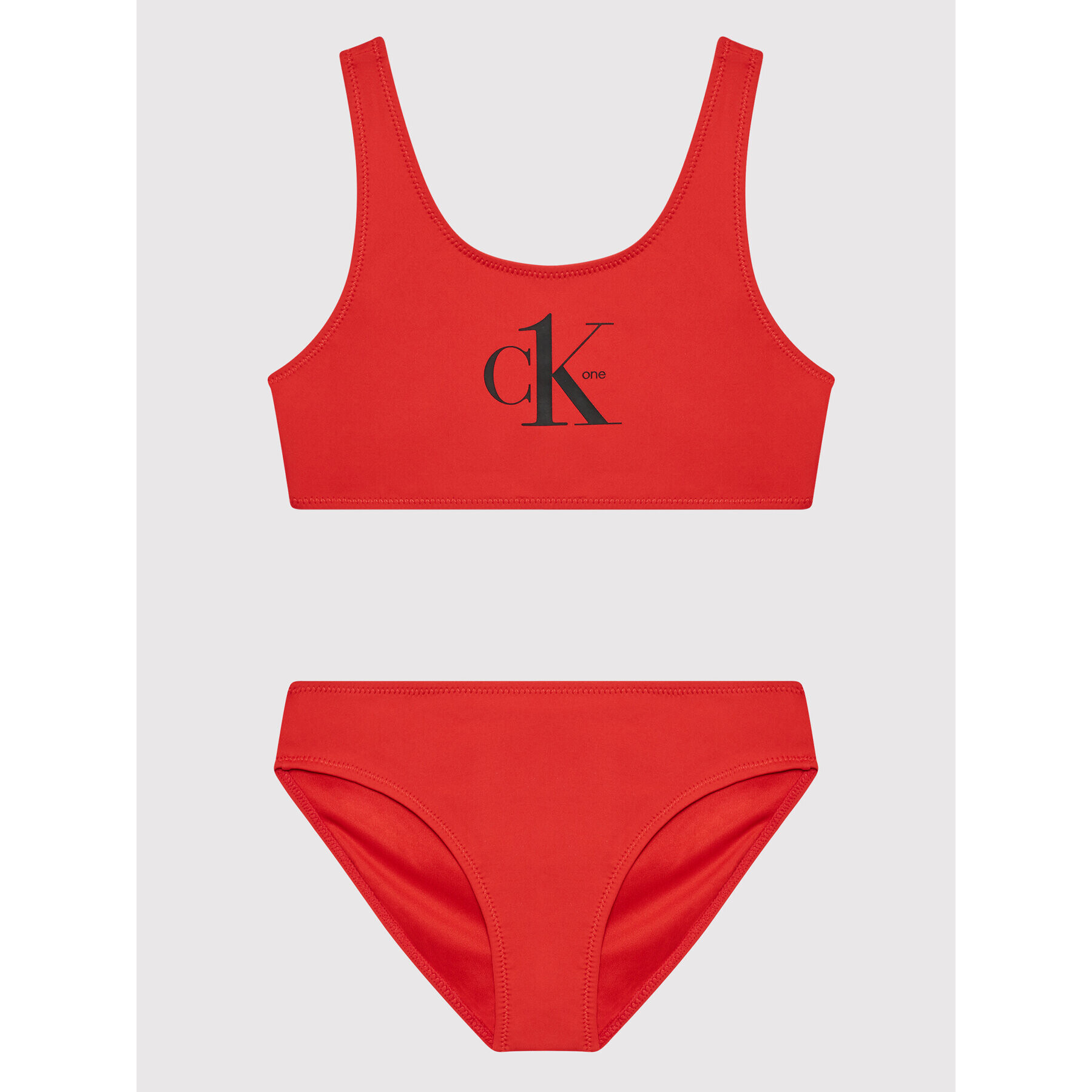 Calvin Klein Swimwear Бански костюм KY0KY00013 Червен - Pepit.bg