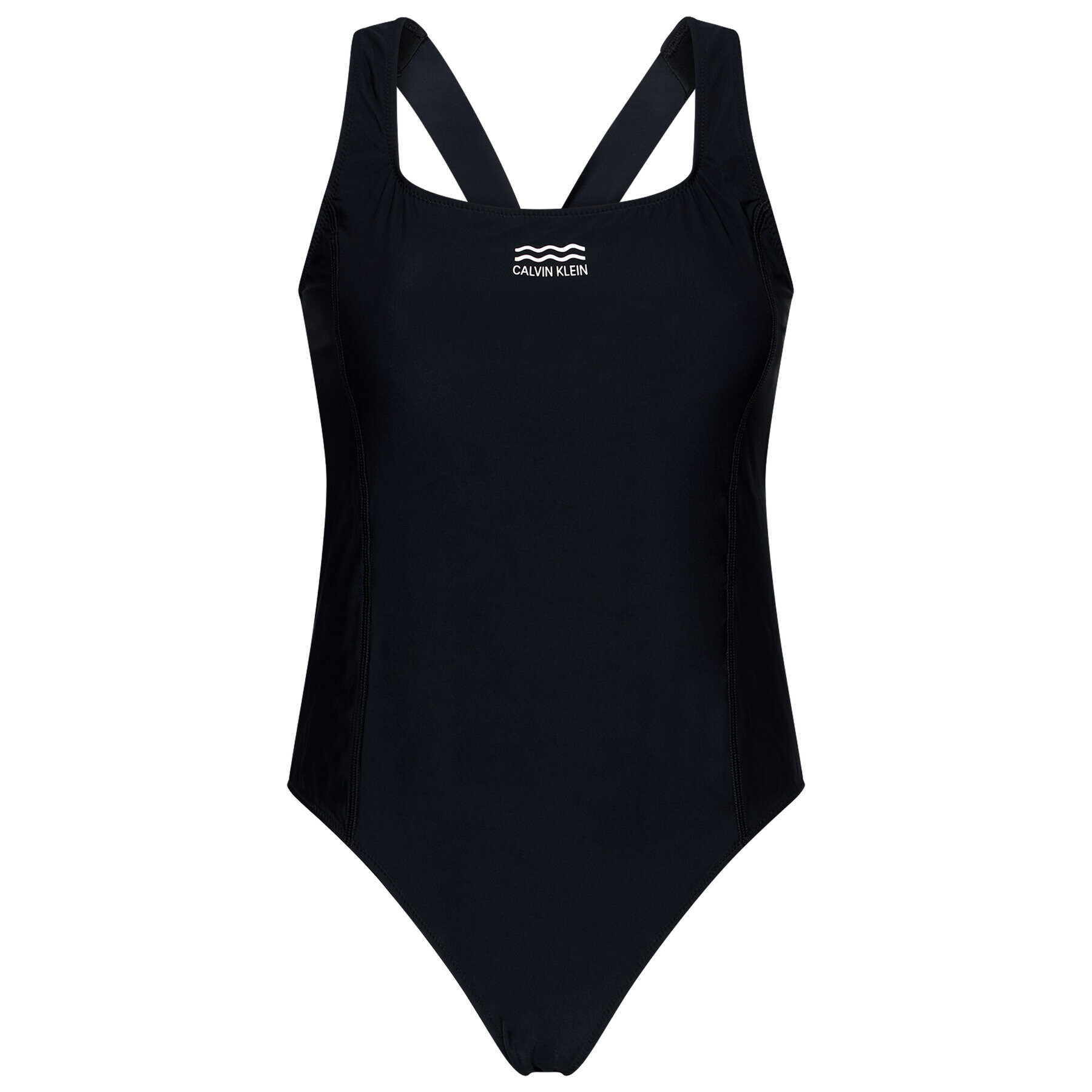 Calvin Klein Swimwear Бански костюм Open Back KW0KW01333 Черен - Pepit.bg