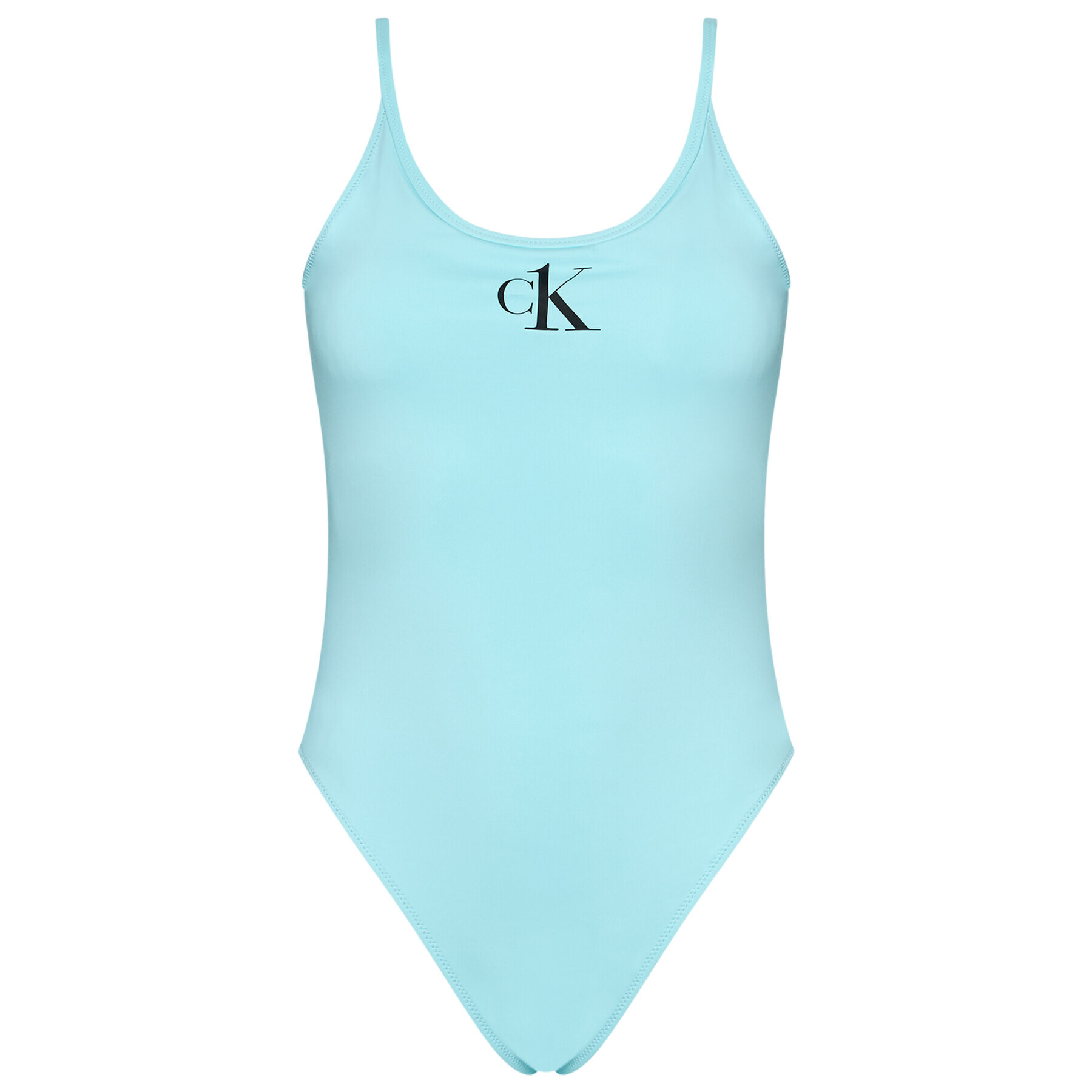 Calvin Klein Swimwear Бански костюм Scoop Back KW0KW01341 Син - Pepit.bg