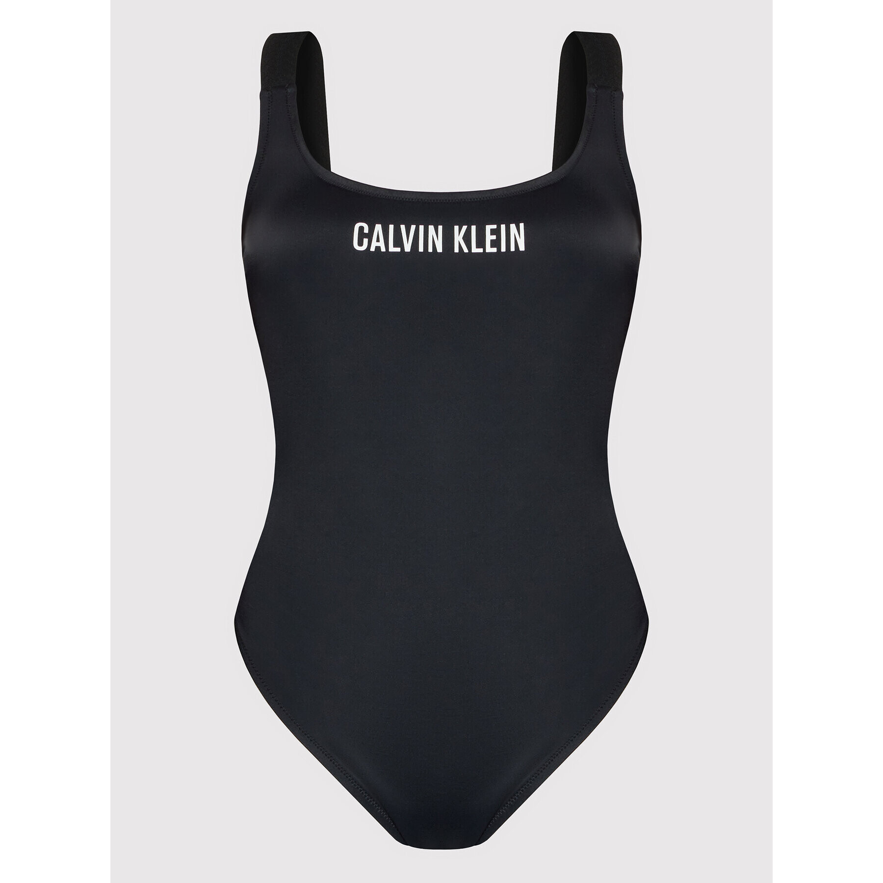 Calvin Klein Swimwear Бански костюм Scoop Back One Piece-Rp Plus KW0KW01668 Черен - Pepit.bg