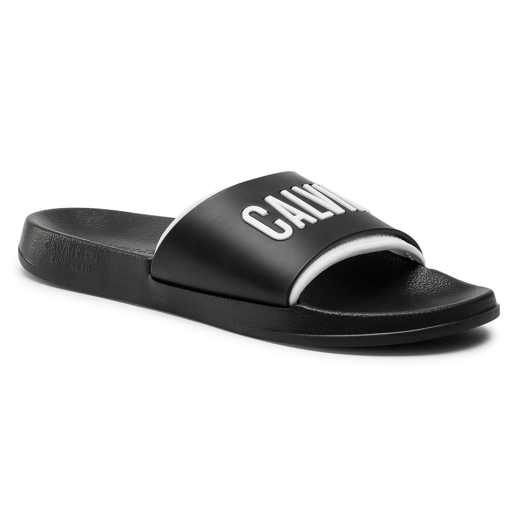 Calvin Klein Swimwear Чехли Slide KM0KM00633 Черен - Pepit.bg