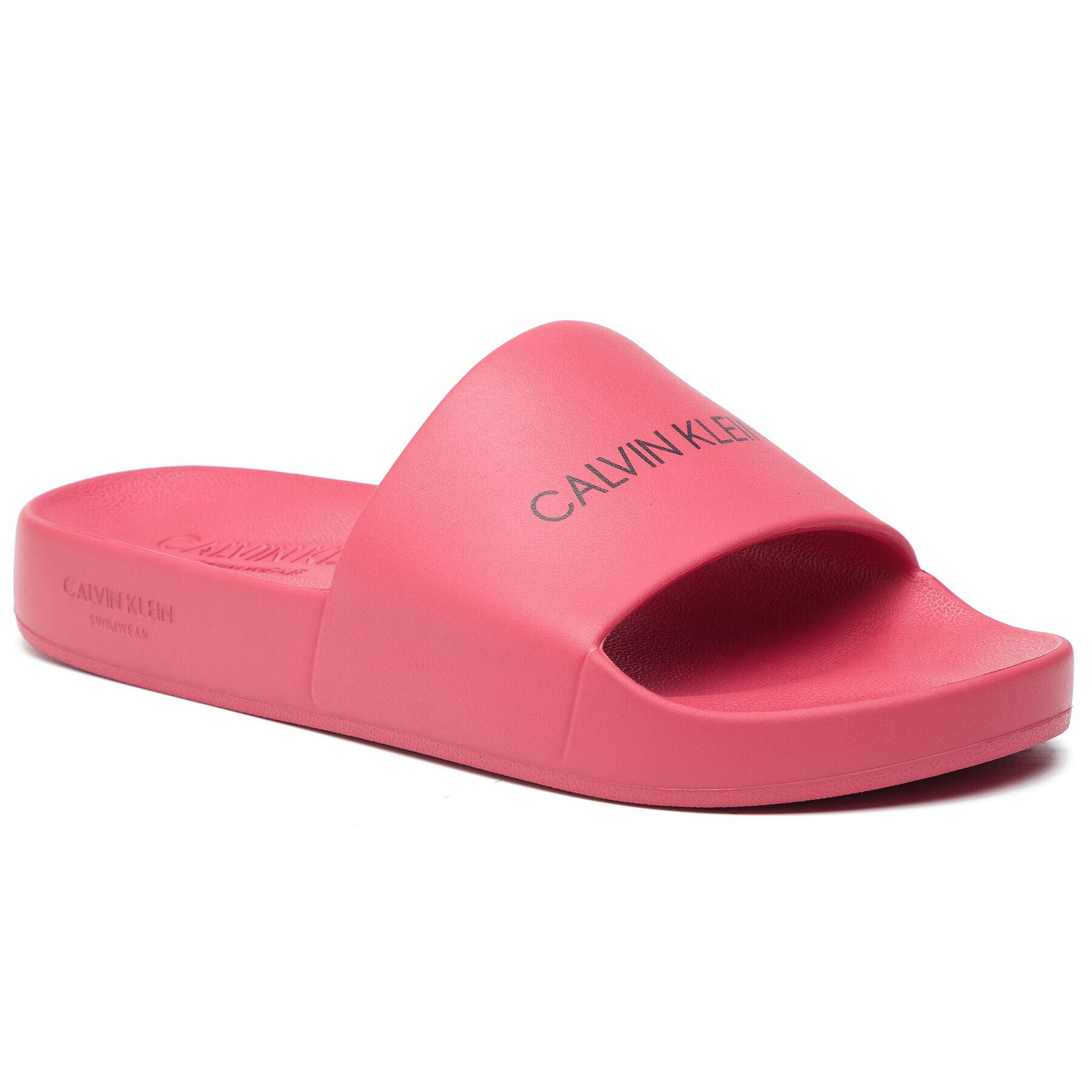 Calvin Klein Swimwear Чехли Slide KM0KM00375 Червен - Pepit.bg
