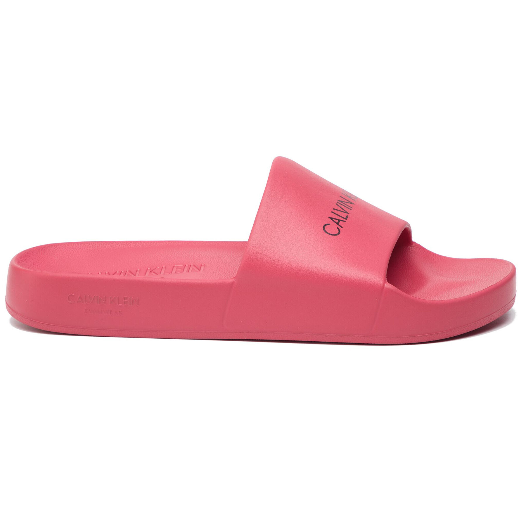 Calvin Klein Swimwear Чехли Slide KM0KM00375 Червен - Pepit.bg